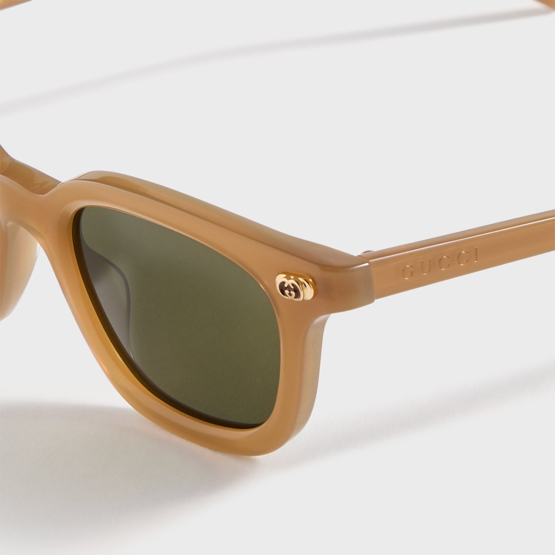 Gucci Oval Frame Sunglasses - Brown / Green