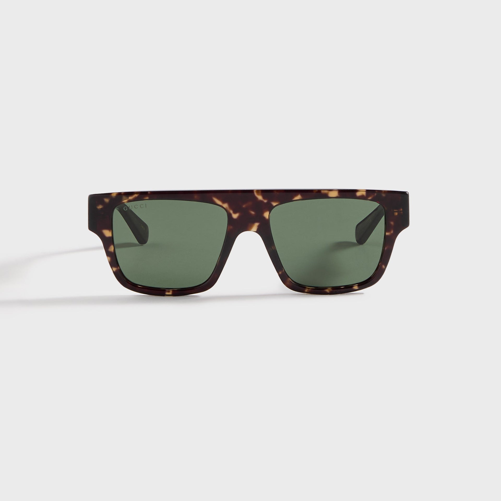 Gucci Rectangular Frame Sunglasses - Havana / Green