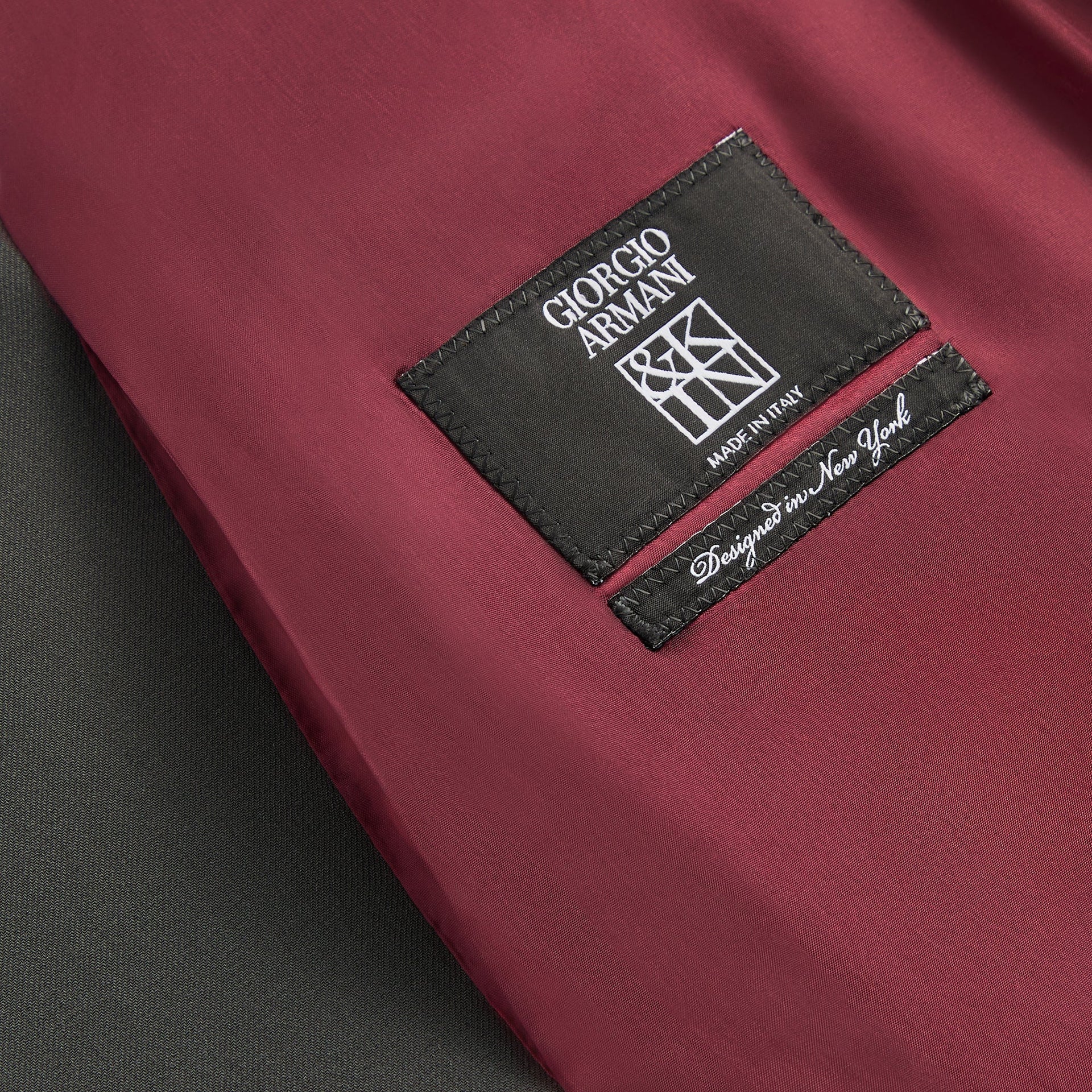 Giorgio Armani & Kith &Kin Milano Crepe Collarless Jacket - Dark Ash