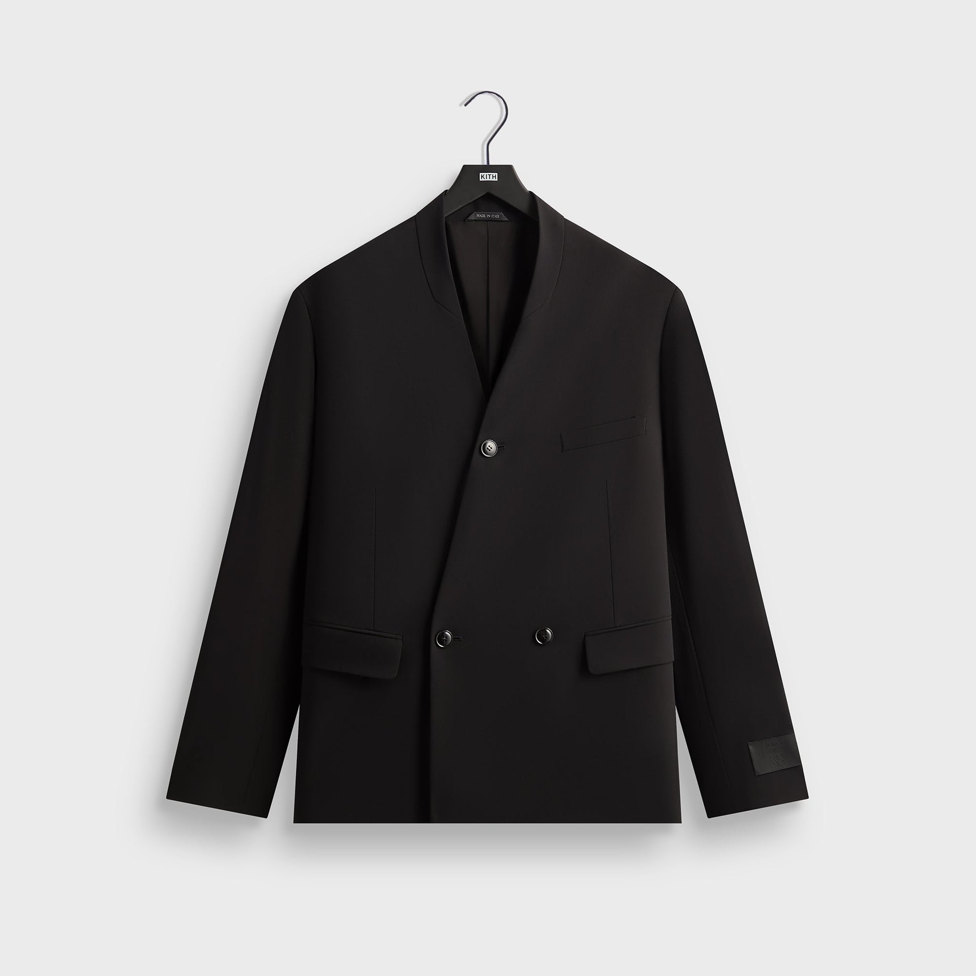 Giorgio Armani & Kith &Kin Milano Crepe Collarless Jacket - Black