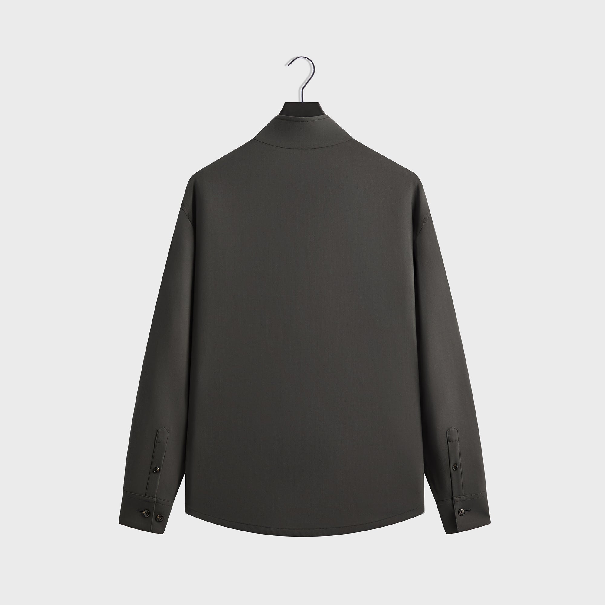 Giorgio Armani & Kith &Kin Asymmetrical Zip Front Shirt - Dark Ash