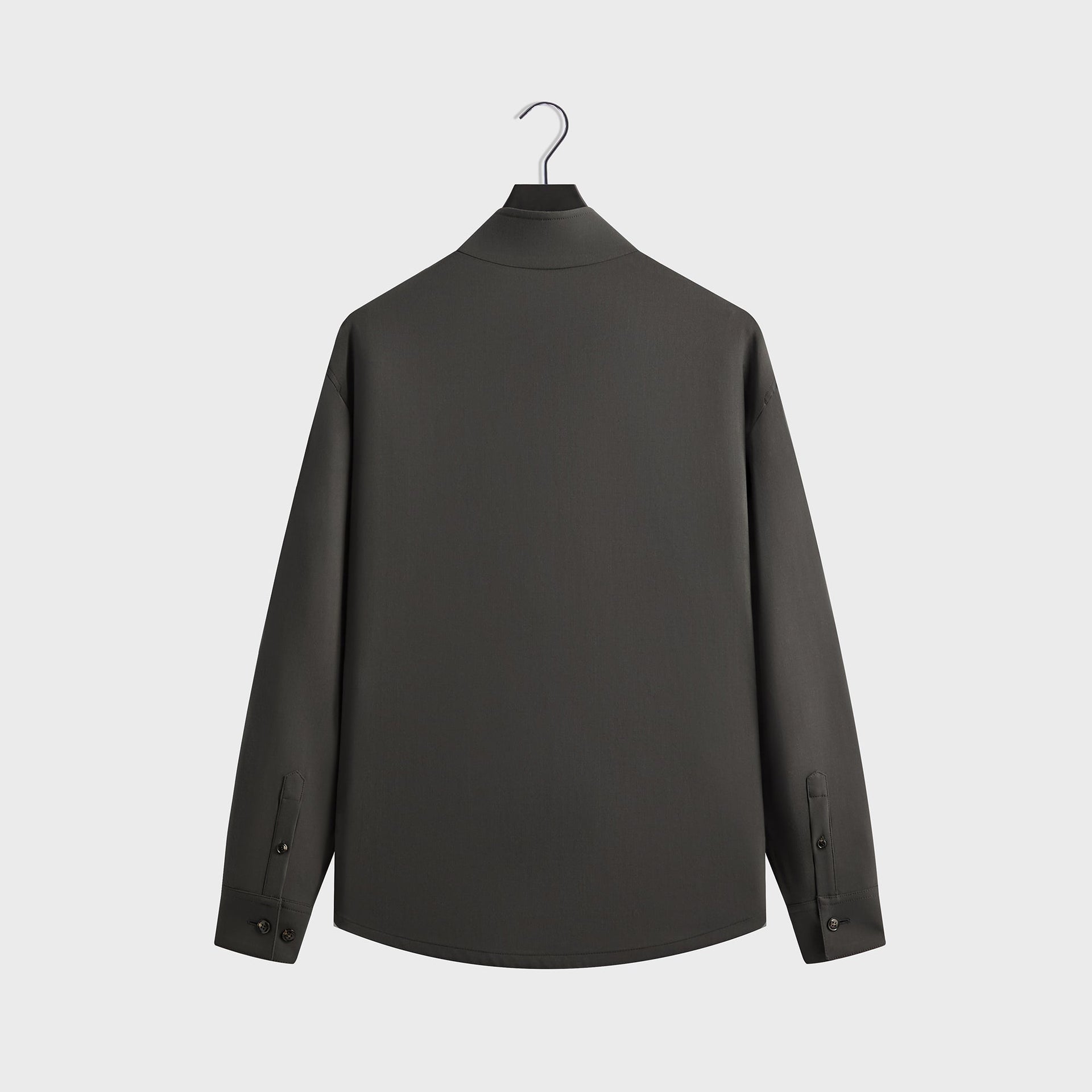 Giorgio Armani & Kith &Kin Asymmetrical Zip Front Shirt - Dark Ash