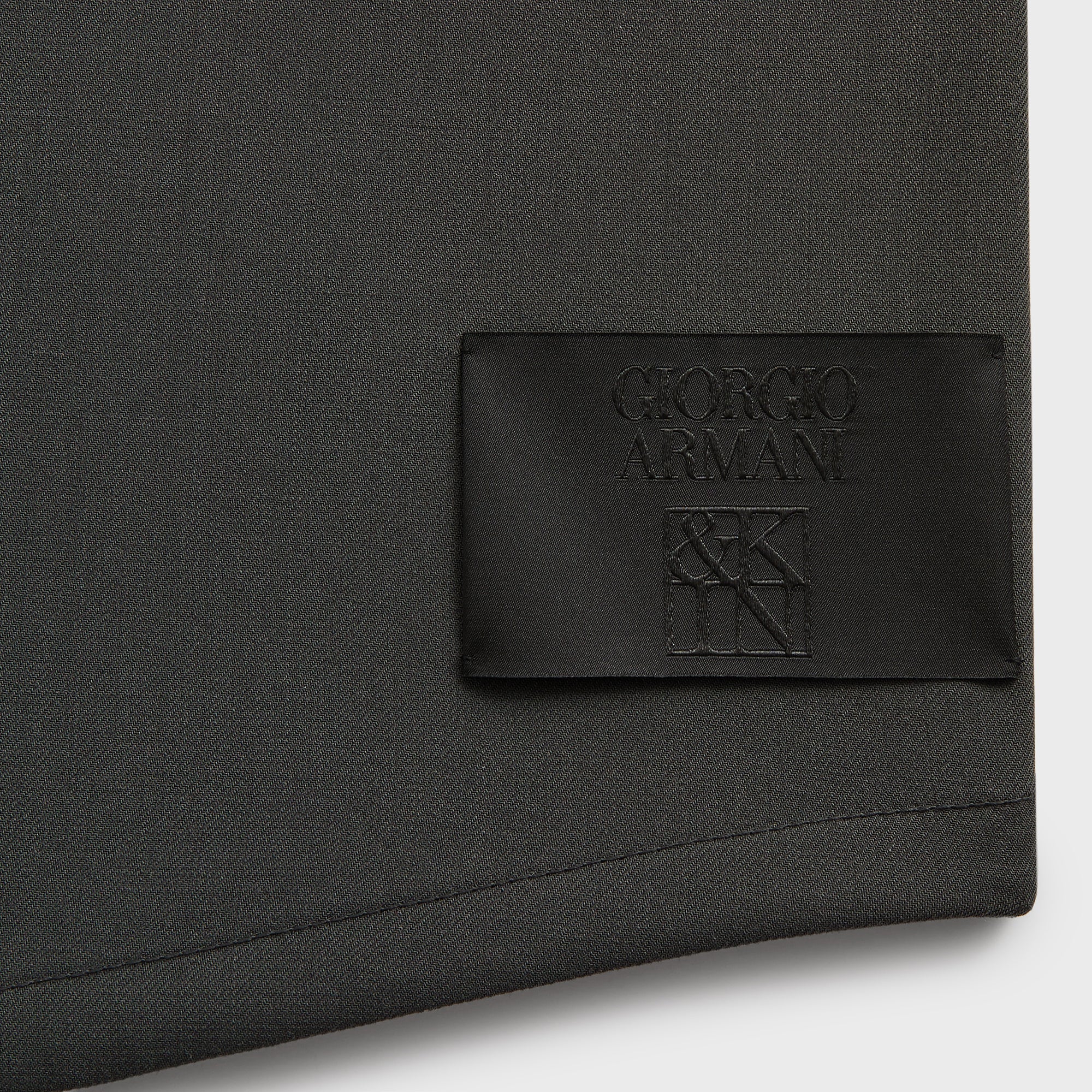 Giorgio Armani & Kith &Kin Asymmetrical Zip Front Shirt - Dark Ash
