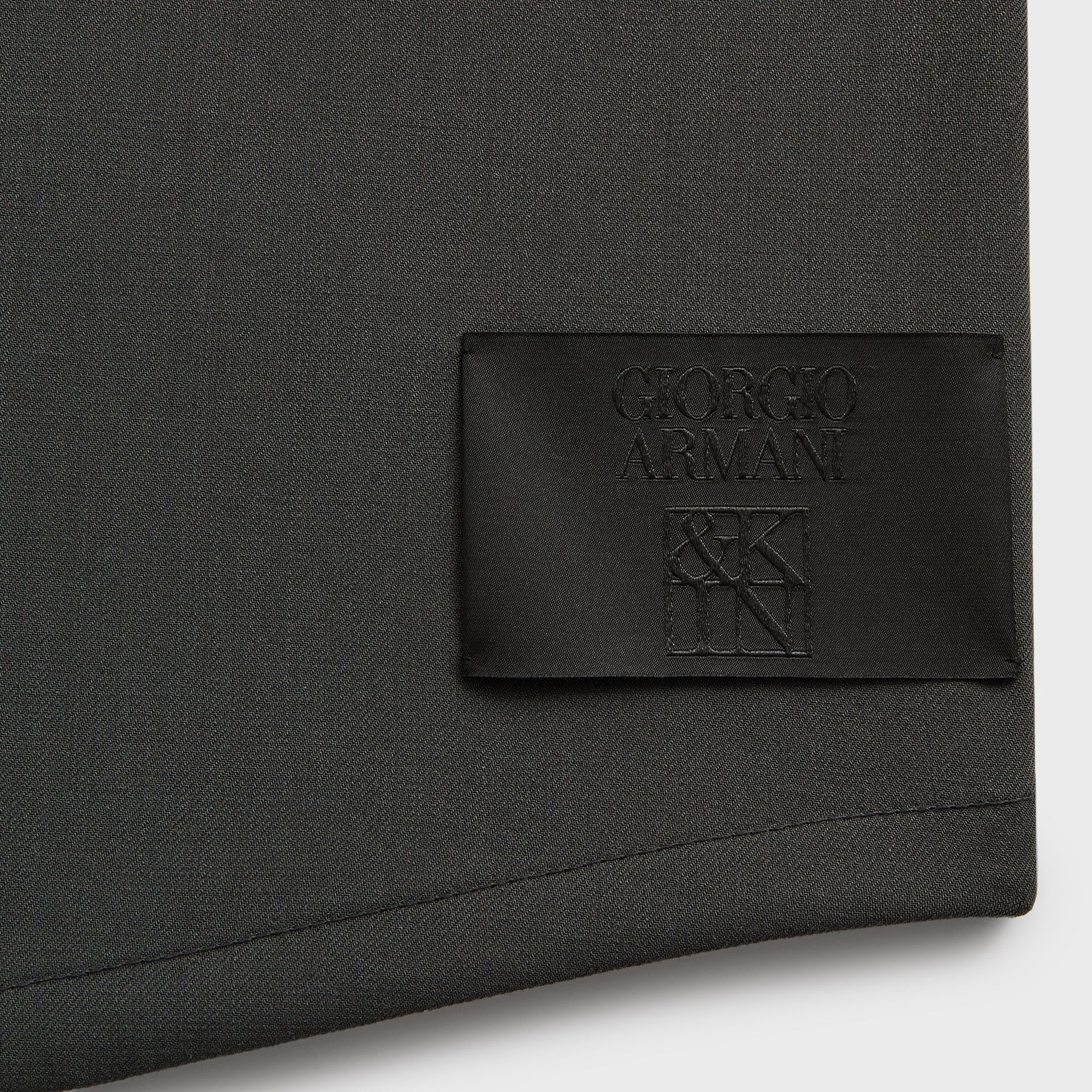 Giorgio Armani & Kith &Kin Asymmetrical Zip Front Shirt - Dark Ash