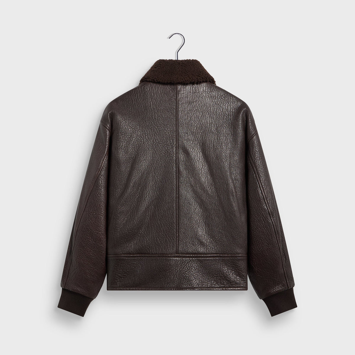 Giorgio Armani & Kith Lamb Leather Aviator Blouson Jacket - Meteorite