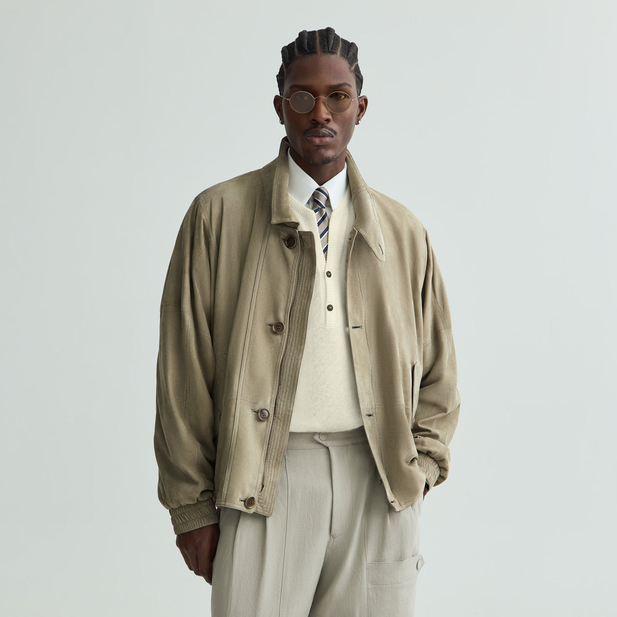 Giorgio Armani & Kith Lamb Blouson Jacket - Laurel Oak
