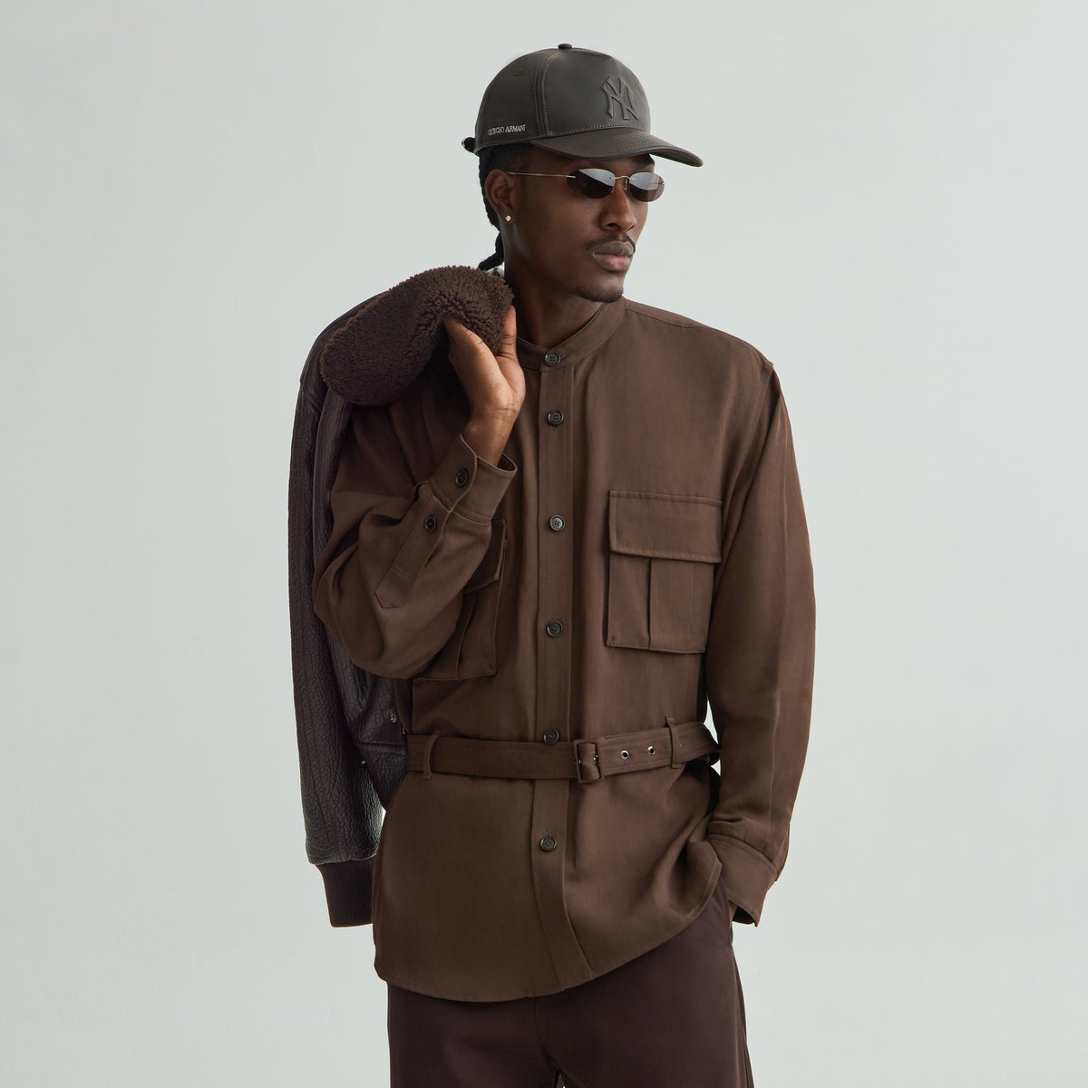Giorgio Armani & Kith Belted Shirt - Marrone - PH