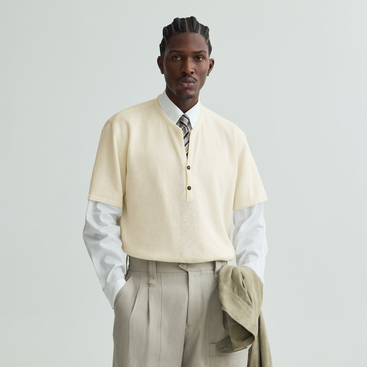 Giorgio Armani & Kith Two Button Sweater - Sandrift - PH