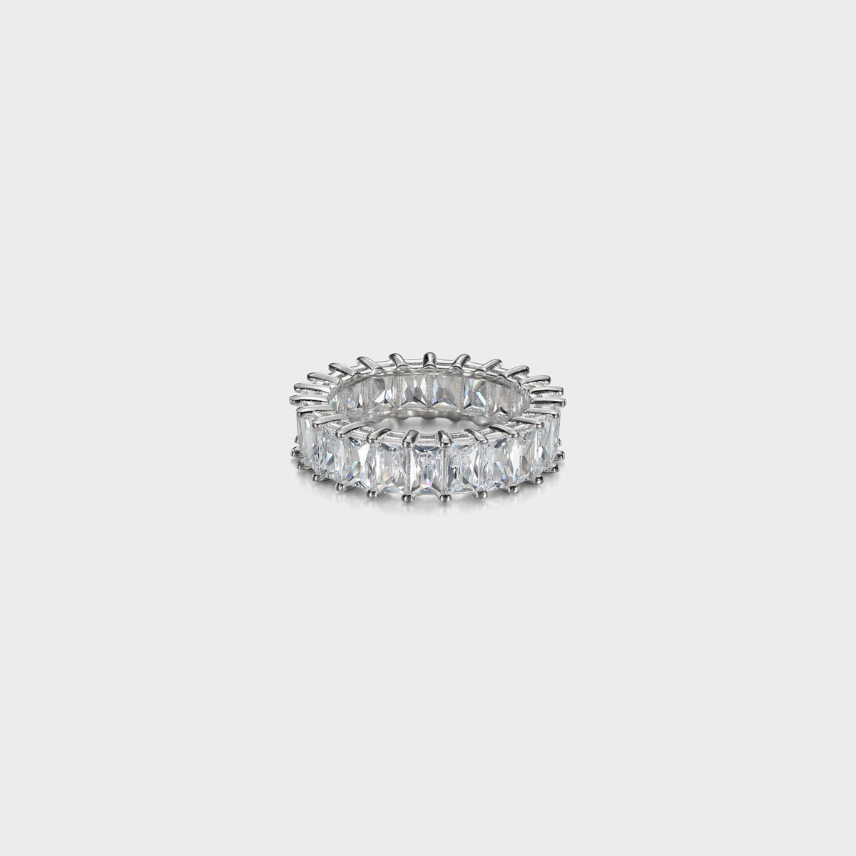 Hatton Labs Baguette Eternity Ring - White