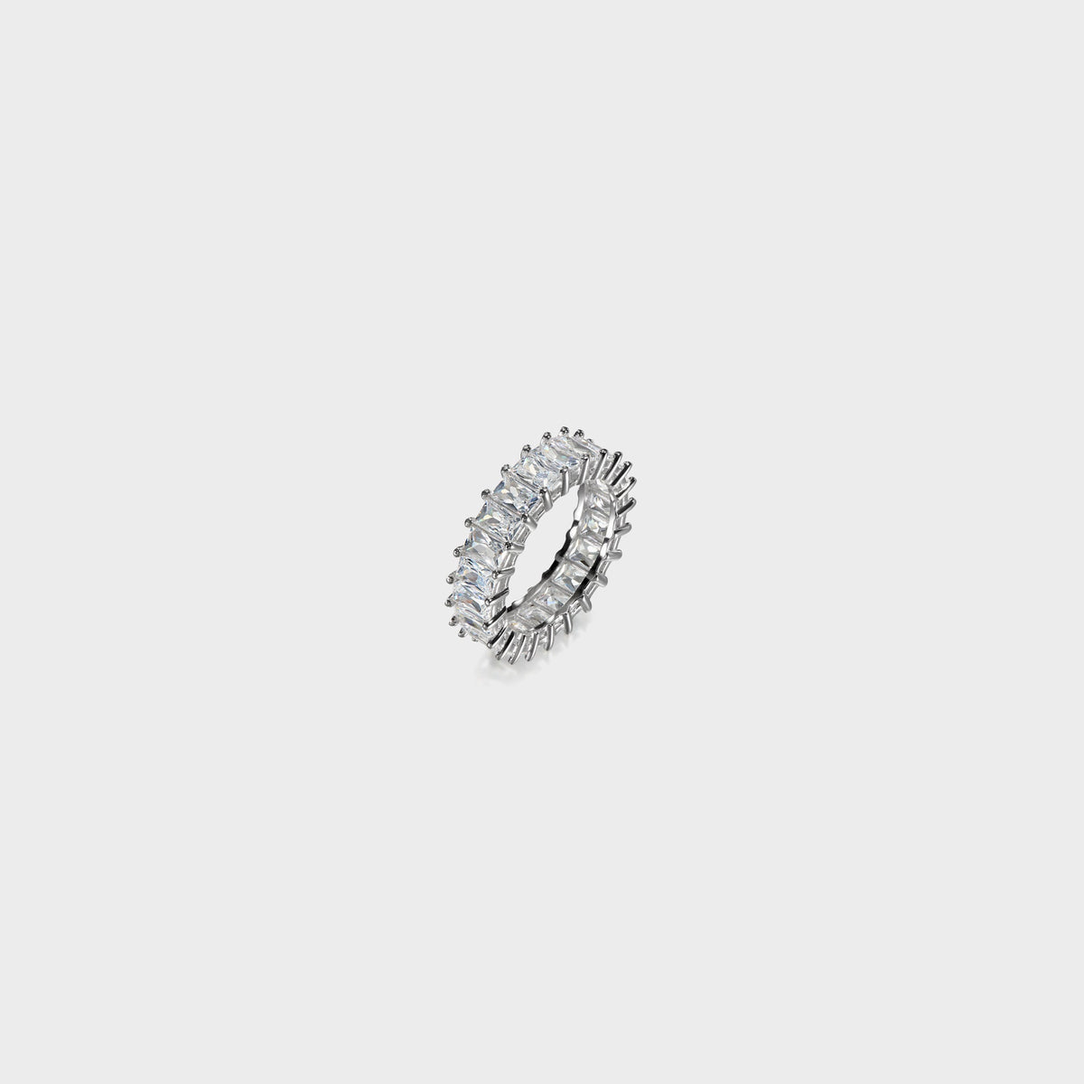 Hatton Labs Baguette Eternity Ring - White