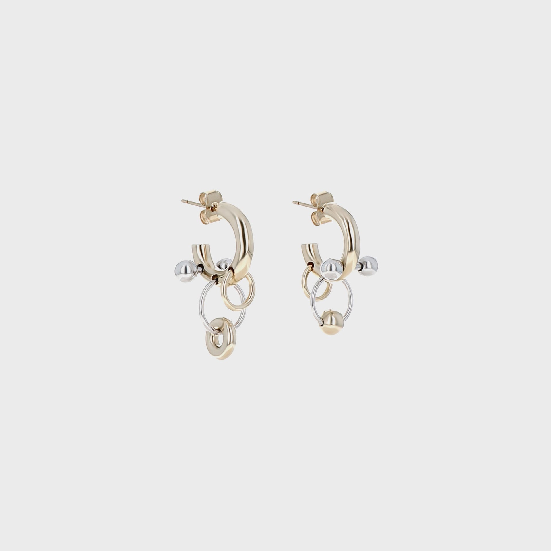 Justine Clenquet Faith Earring - Gold / Palladium