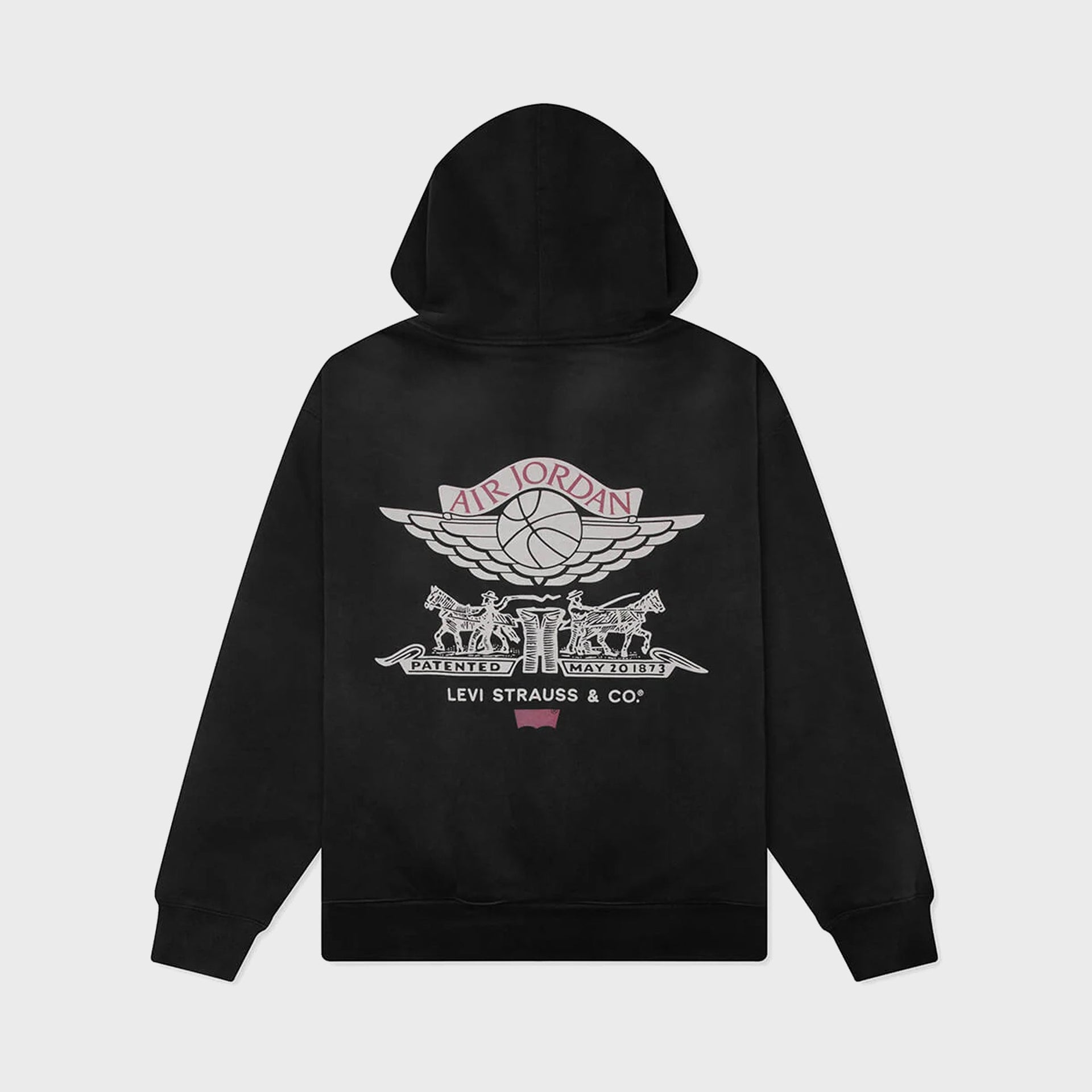 Jordan x Levi's Hoodie - Black / Pale Ivory / Gym Red