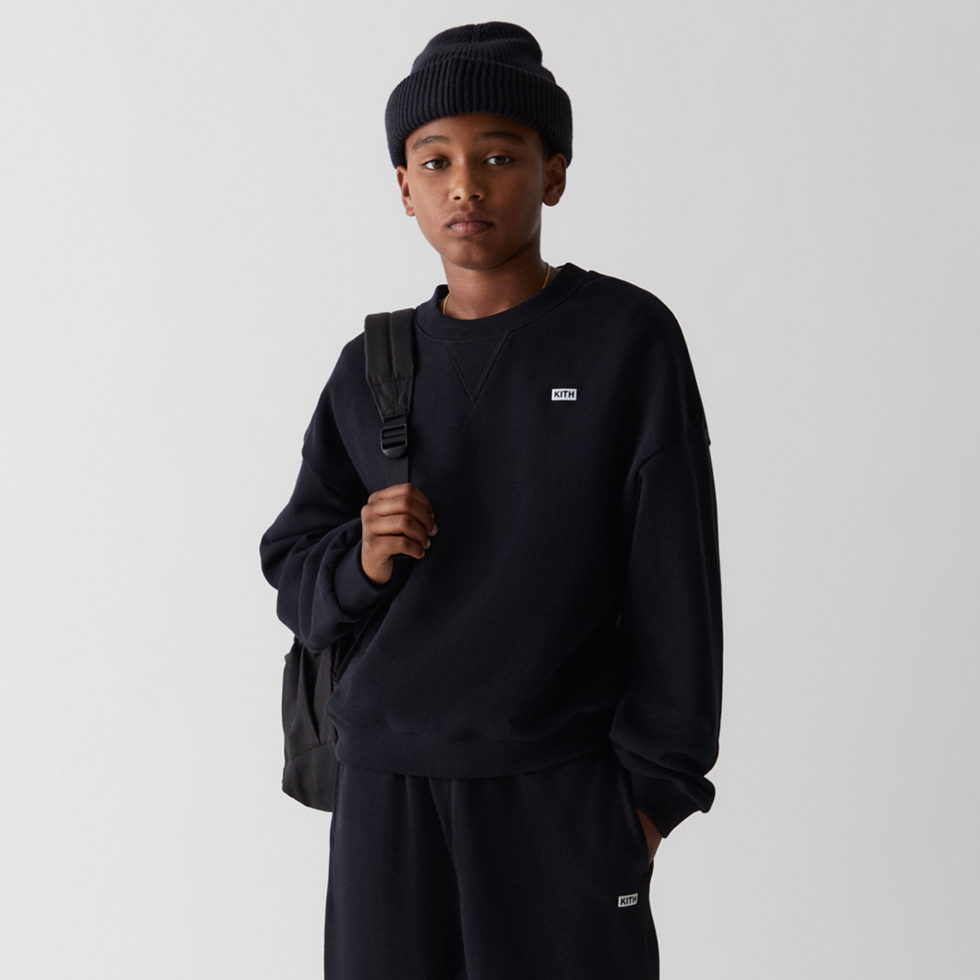 Kith Garment Dyed Fleece Mockneck Sweatshirt - Kindling – Kith UK