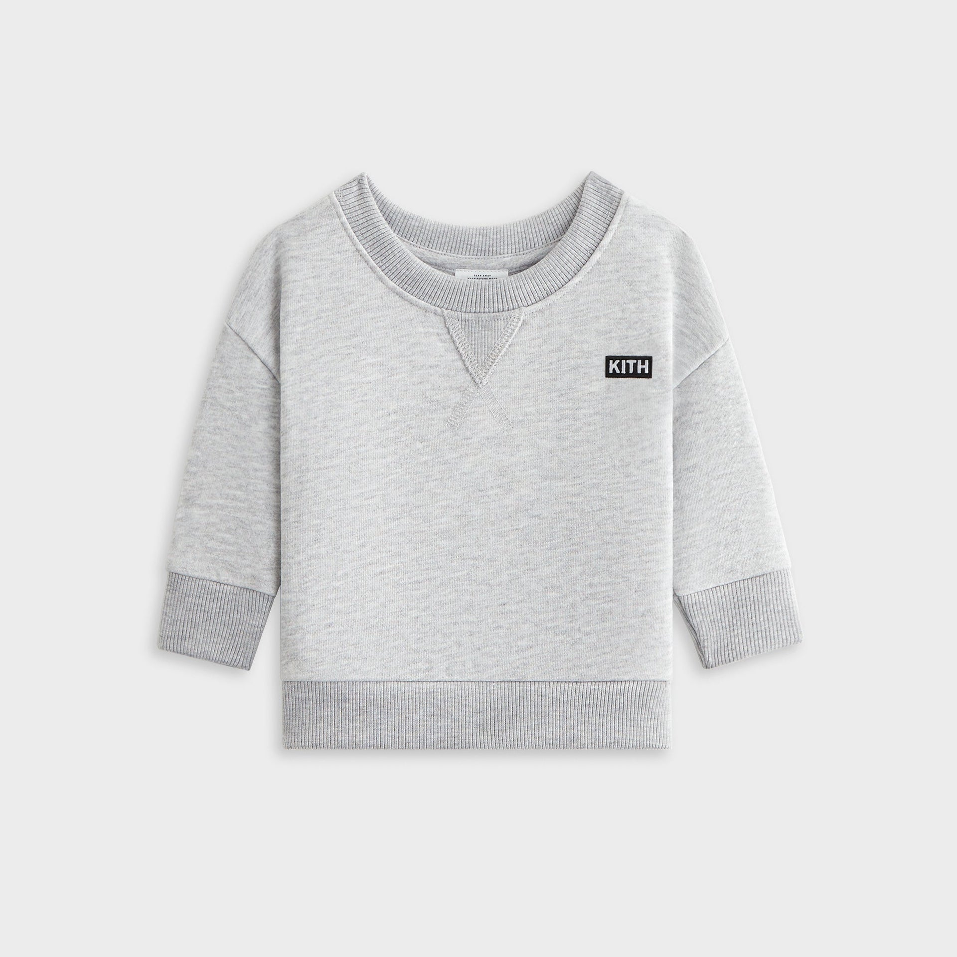 Kith Baby Long Sleeve Nelson Crewneck - Light Heather Grey