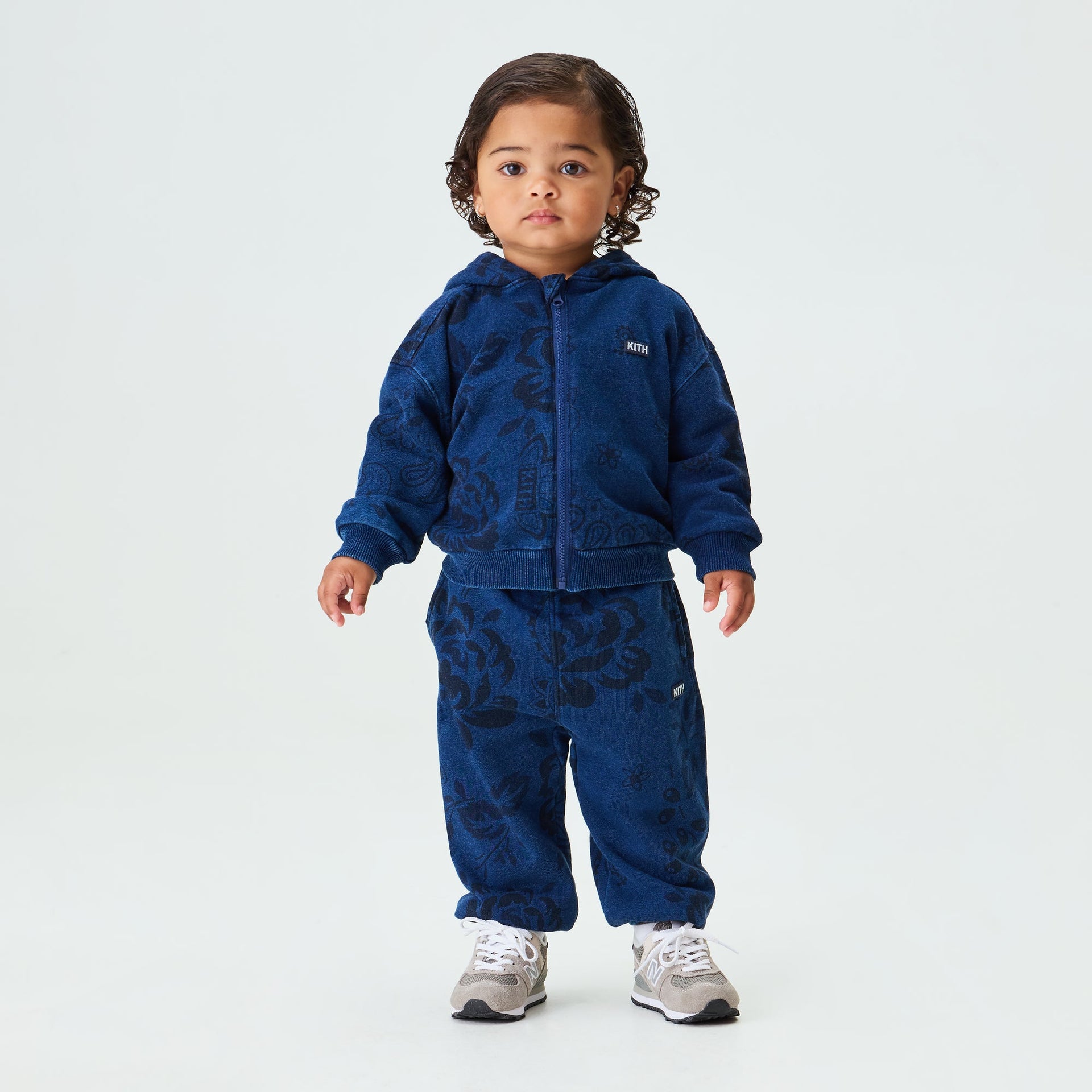 Kith Baby Full Zip Hoodie - Dark Indigo