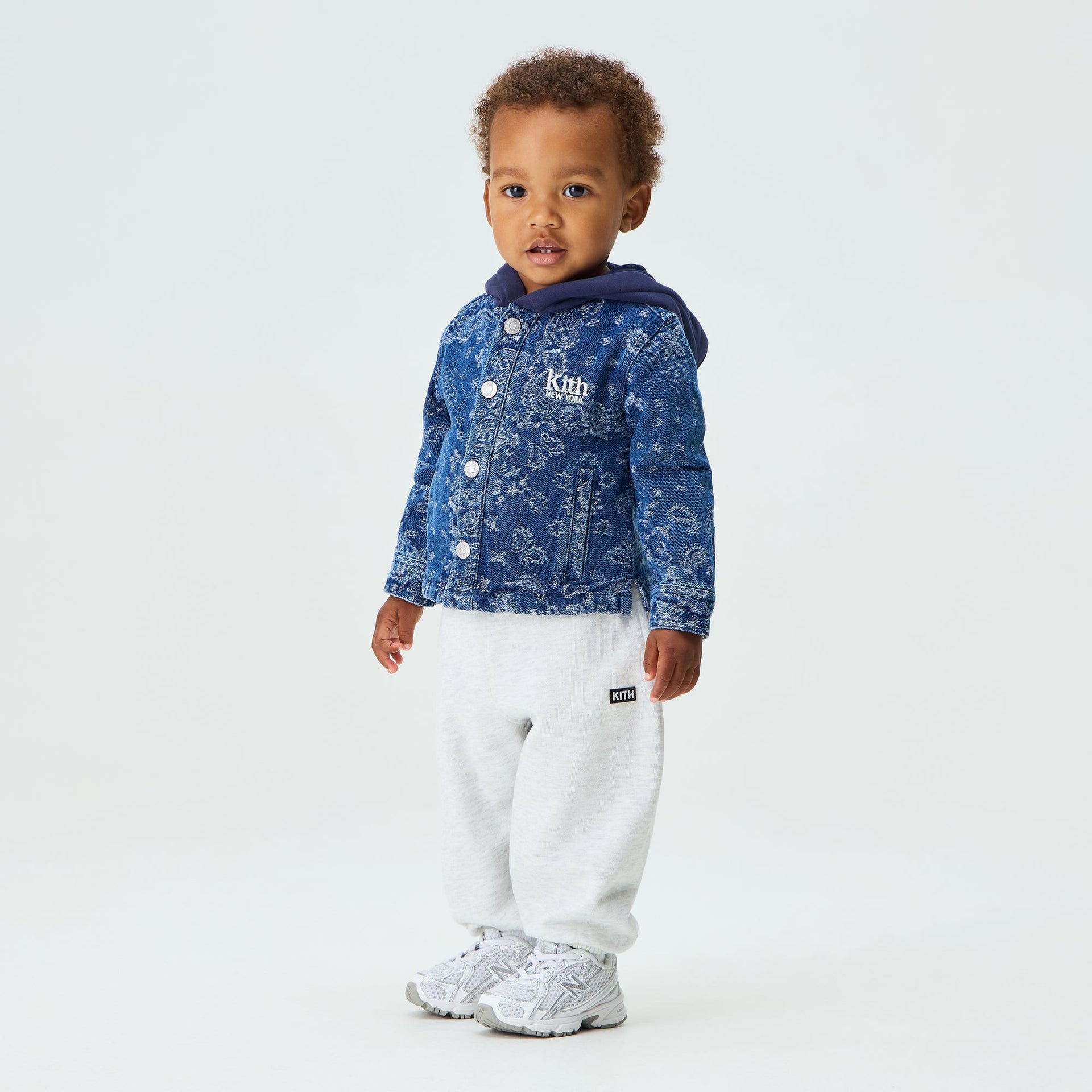 Kith Baby Paisley Hooded Ginza Shirt - Medium Indigo