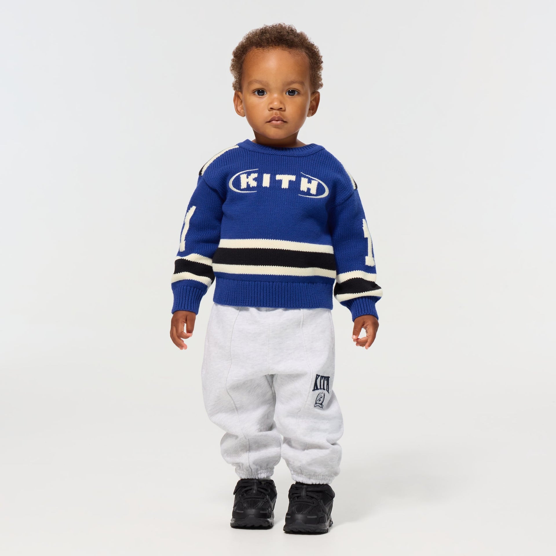 Kith Baby Varsity Nelson Knit Crewneck - Cyanotype