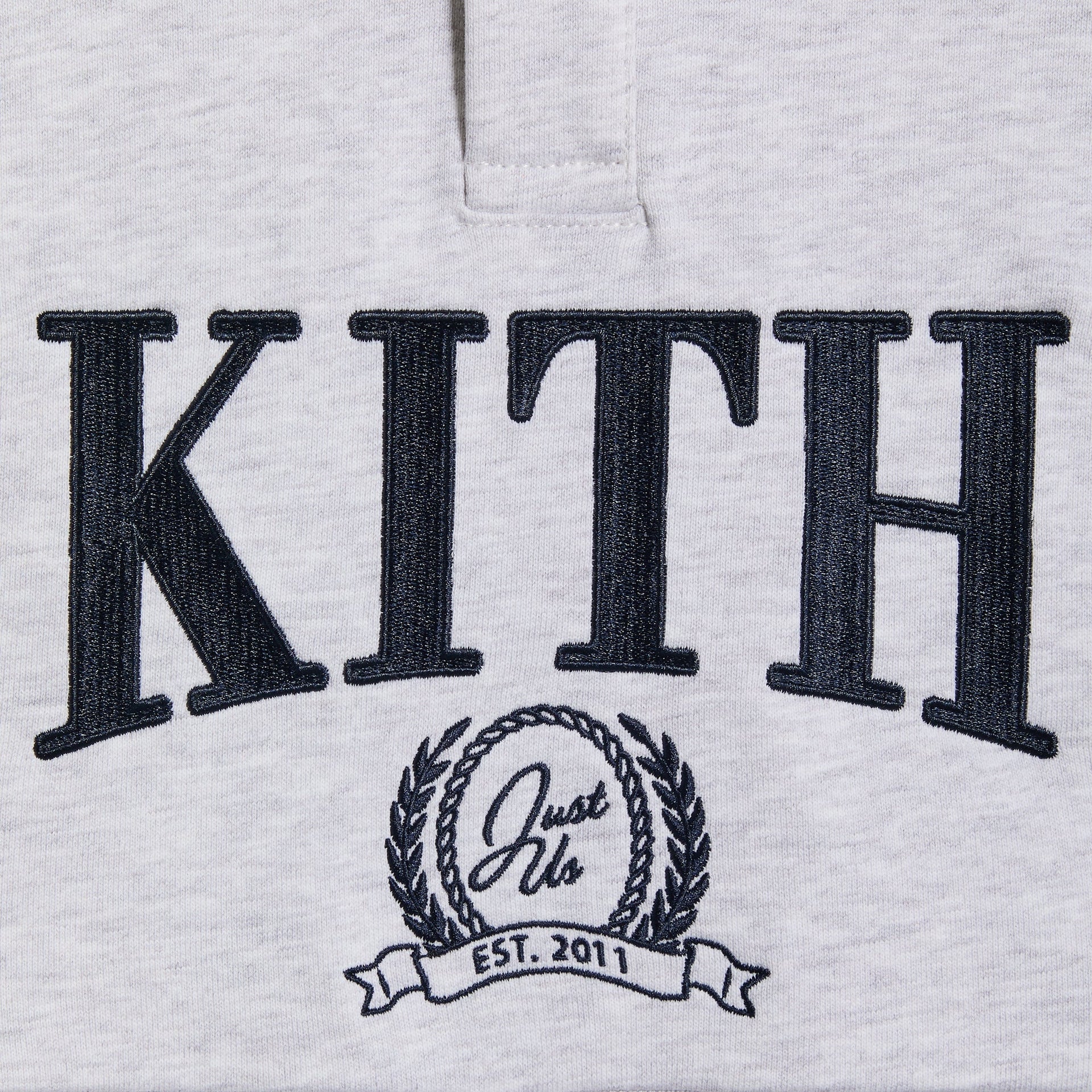 Kith Baby Collegiate Snap Hunter Crewneck - Light Heather Grey