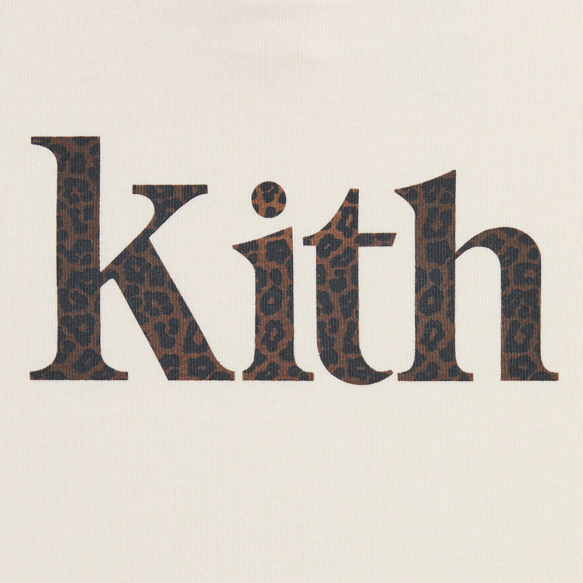 Kith Baby Leopard Kith Serif Leonard Tee - Sandrift