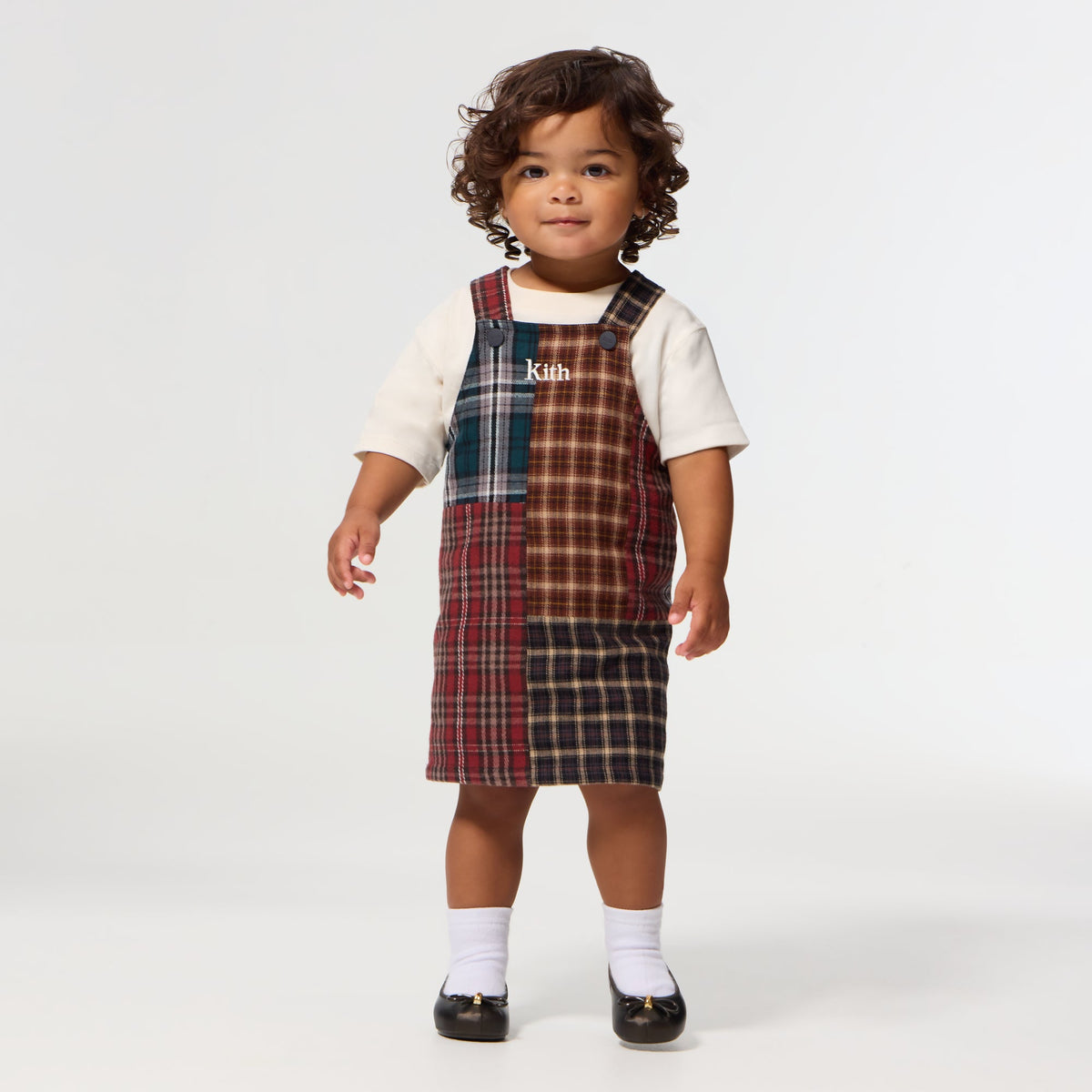 Kith Baby Patchwork Plaid Overall Dress - Chest
