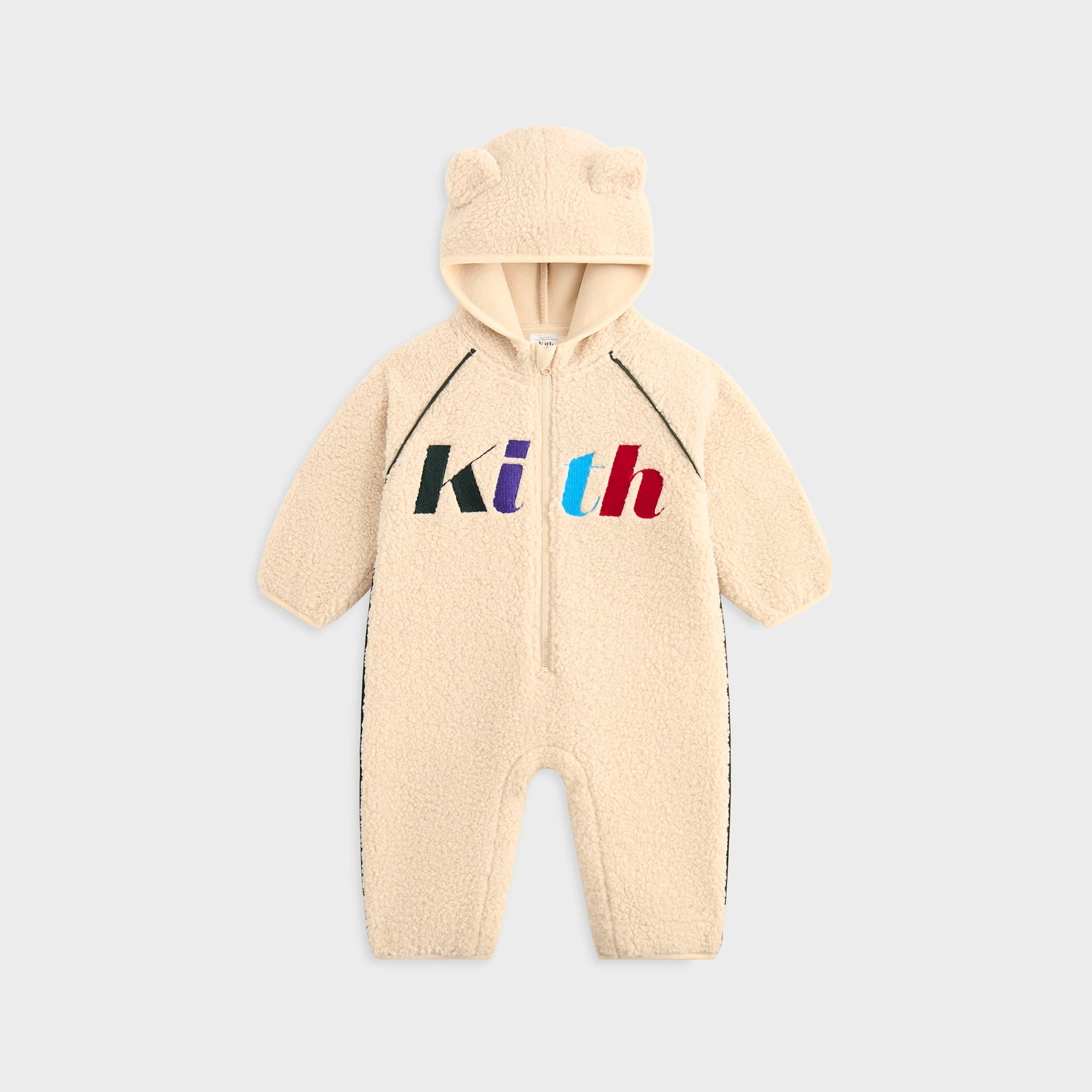 Kith Baby Logo Sherpa Coverall - Oat