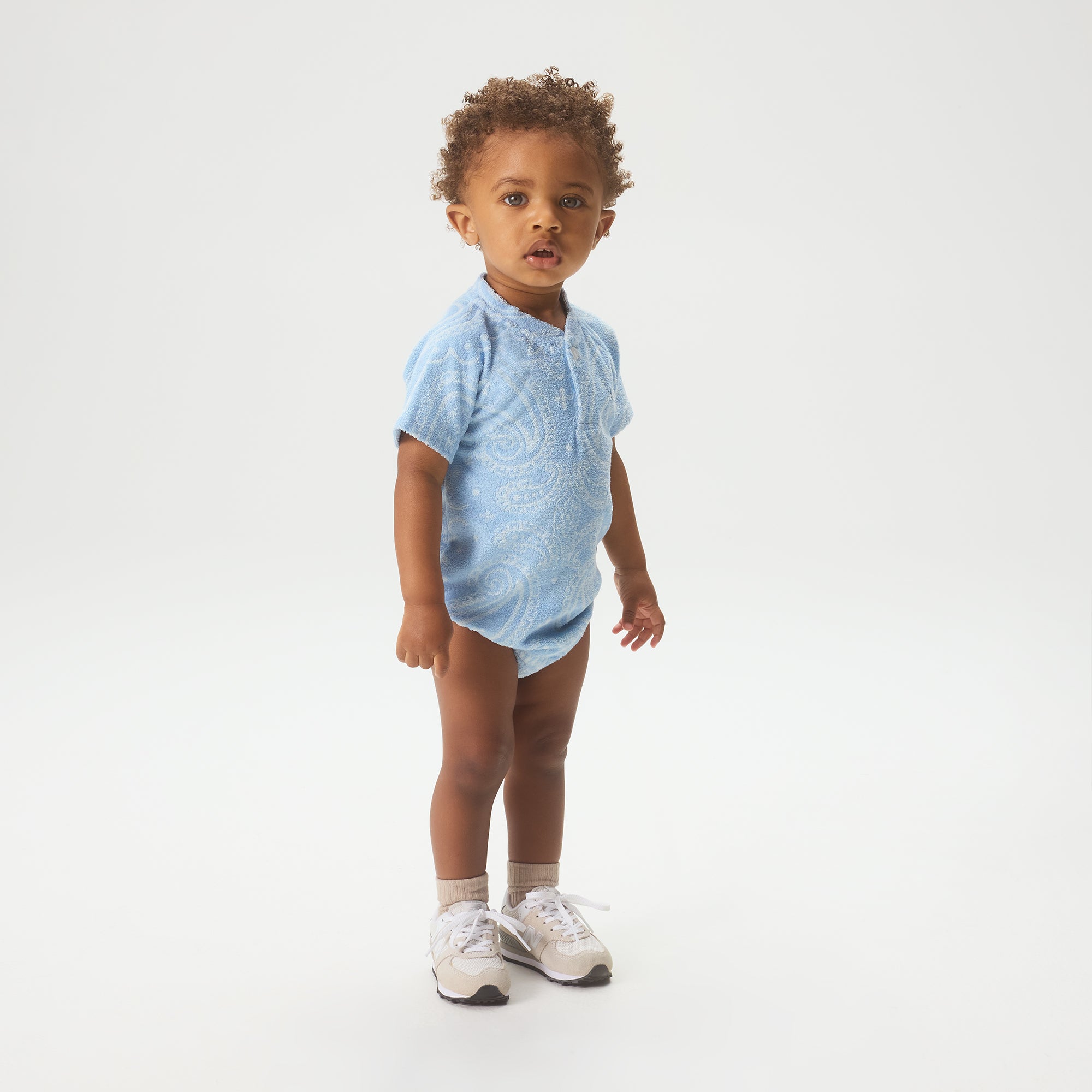 Kith Baby Paisley Jacquard Henley Romper Box Set - Serene – Kith UK