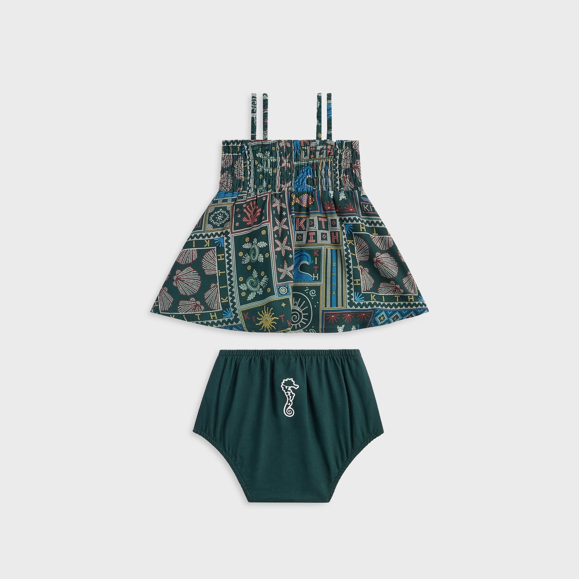 Kith Baby Beach Tile Dress Bloomer Set - Stadium