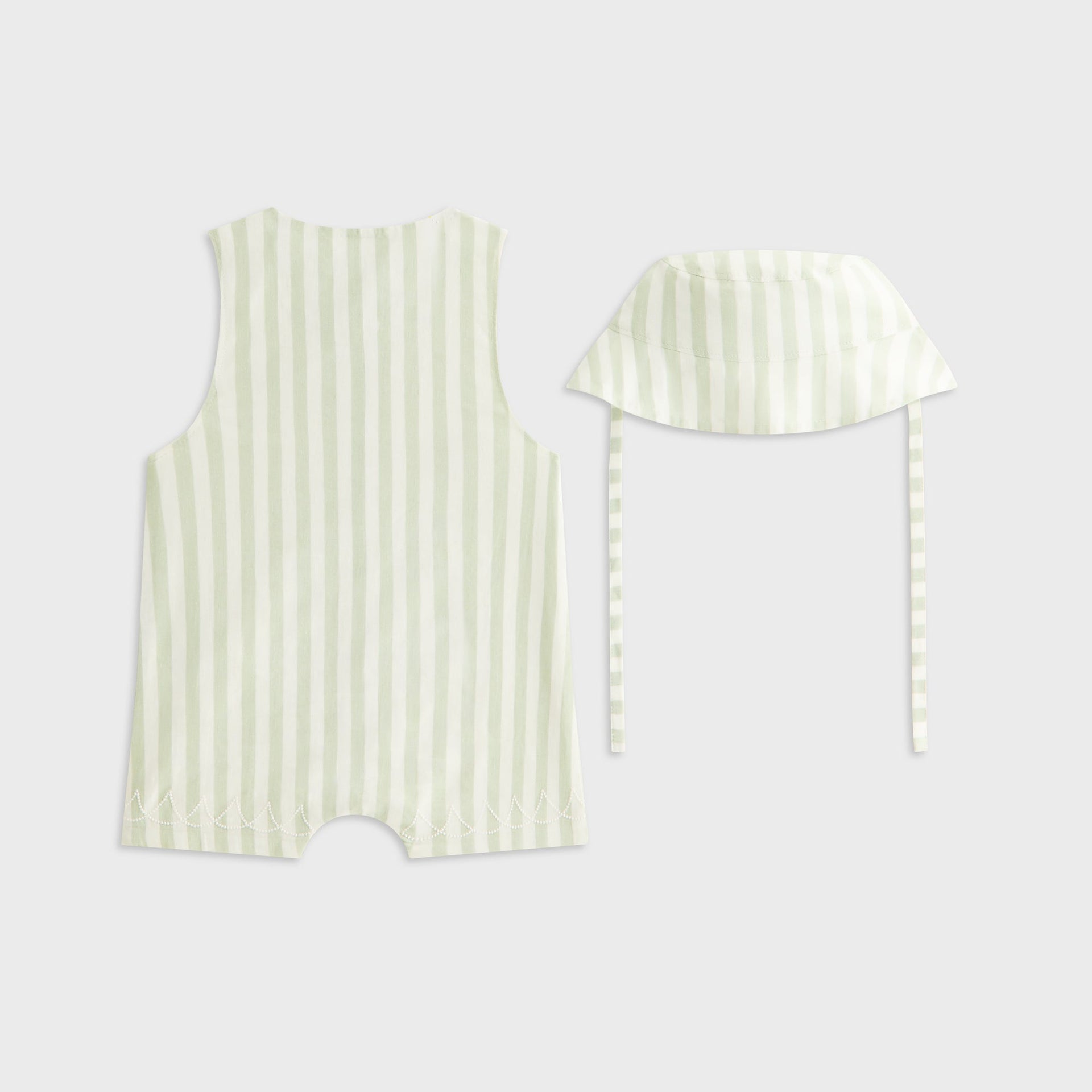 Kith Baby Embroidered Odin Shortall Set - Sage - PH