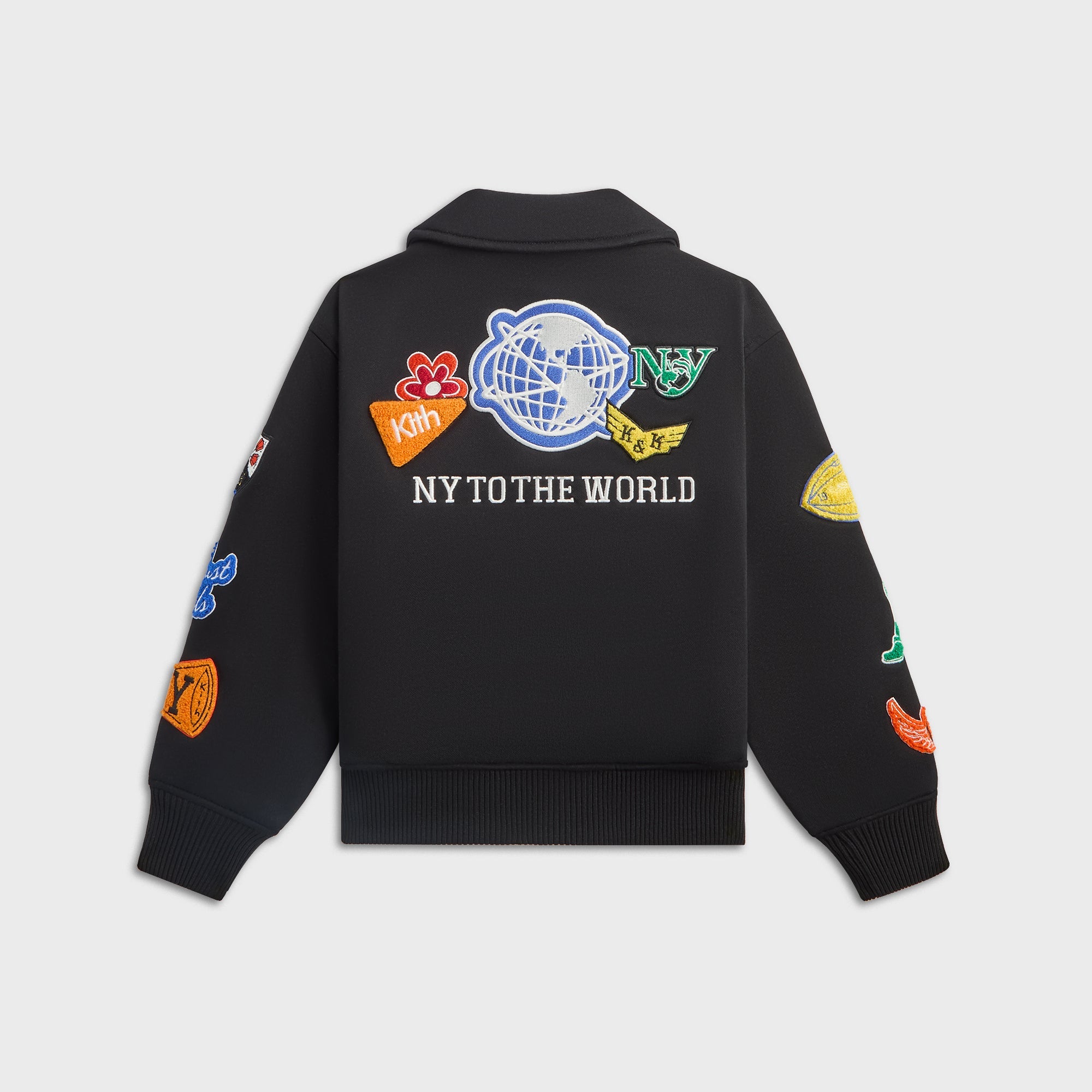 Kith Kids NY to The World Varsity Coaches Jacket - Black – Kith UK