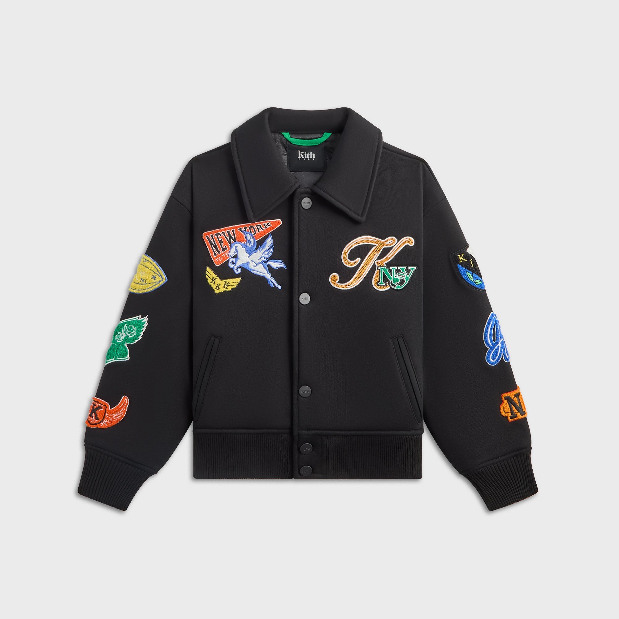 Kith Kids NY to The World Varsity Coaches Jacket - Black – Kith UK