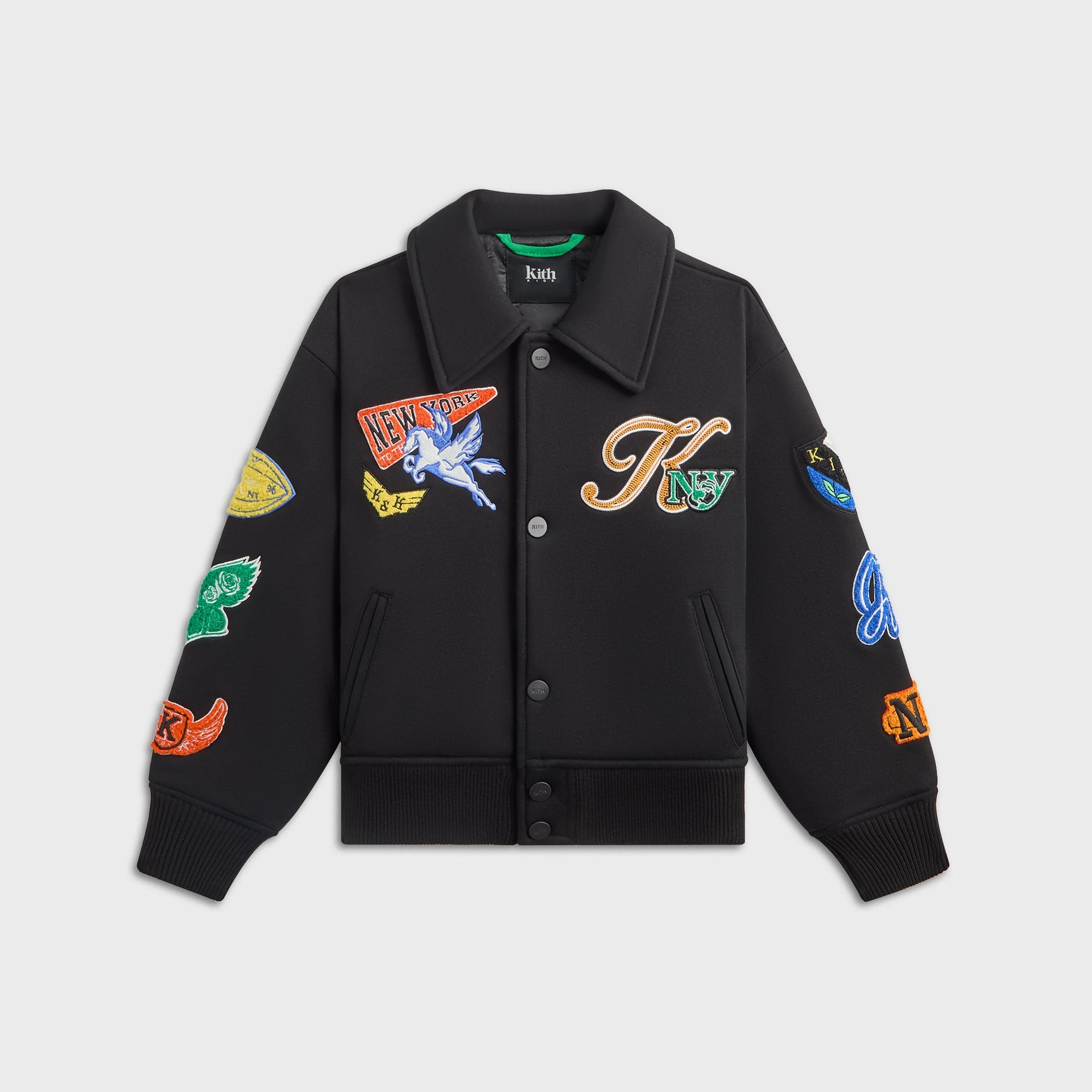 Kith Kids NY to The World Varsity Coaches Jacket - Black