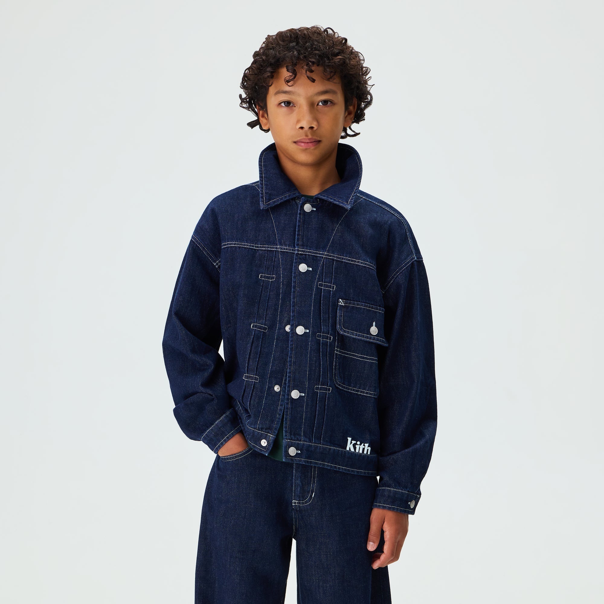 Kith Kids Alonzo II Denim Jacket - Dark Indigo – Kith UK