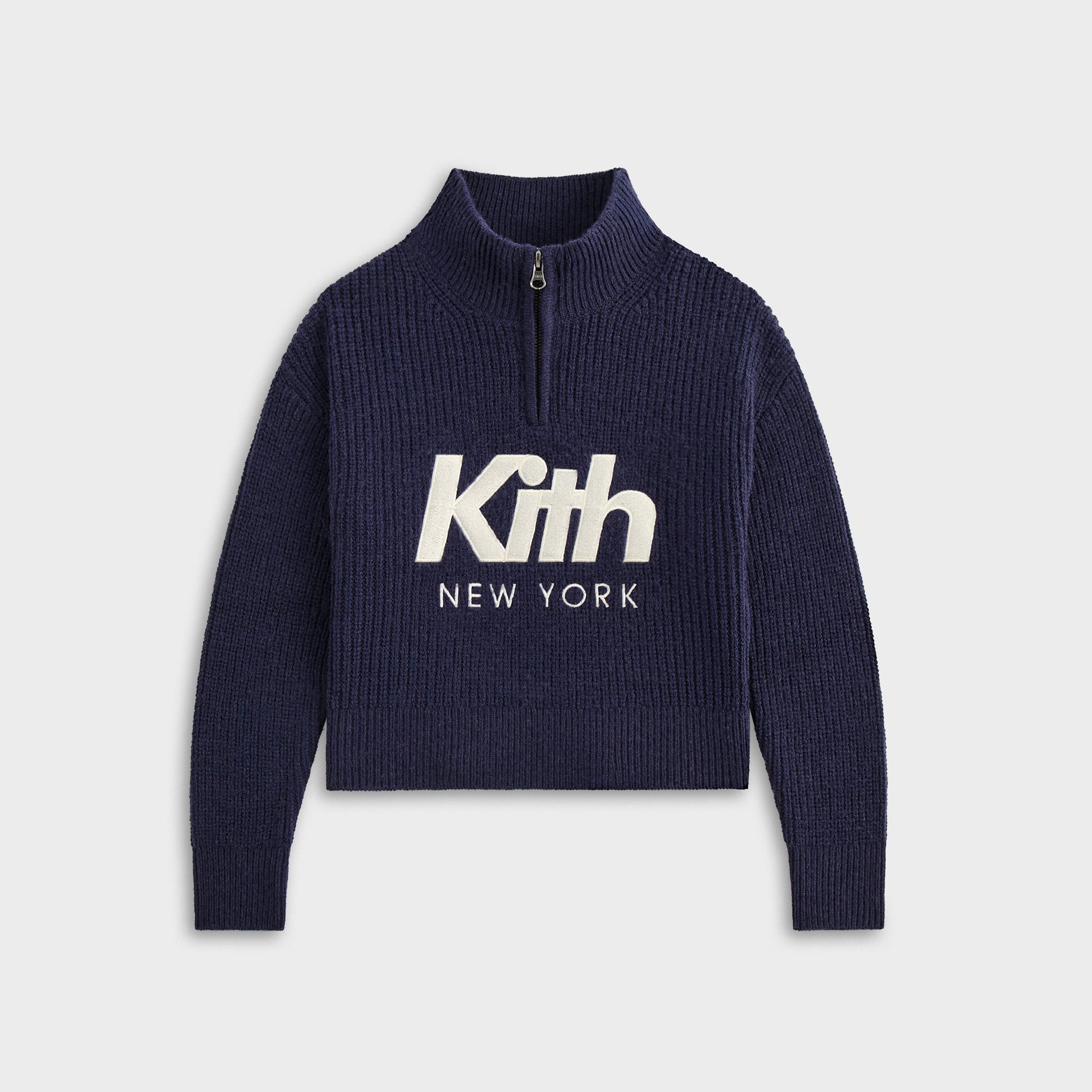 Kith Kids Sweater Rib Hunter Quarter Zip - Nocturnal