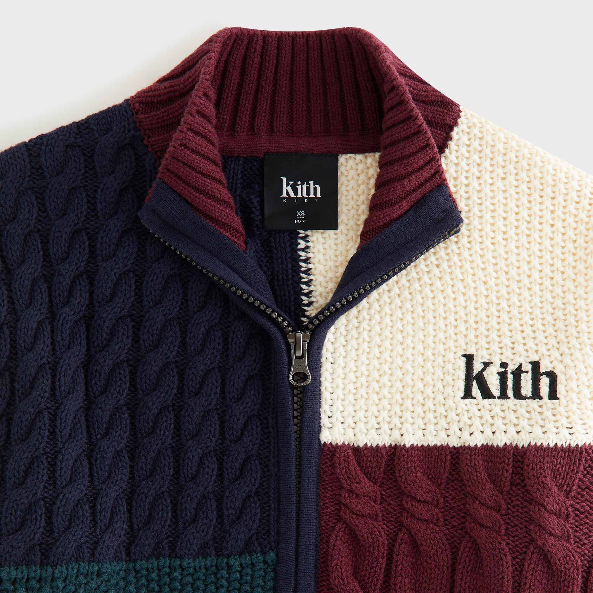 Kith Kids Color-Block Wyona Full Zip Sweater - Stadium – Kith UK
