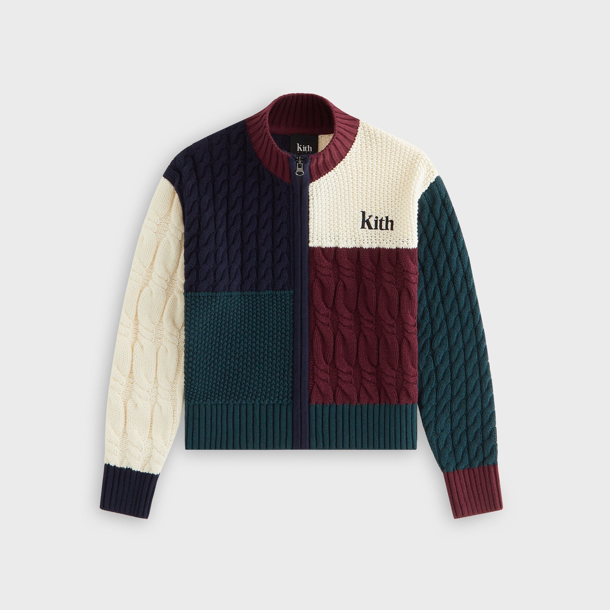 Kith Kids Color-Block Wyona Full Zip Sweater - Stadium – Kith UK