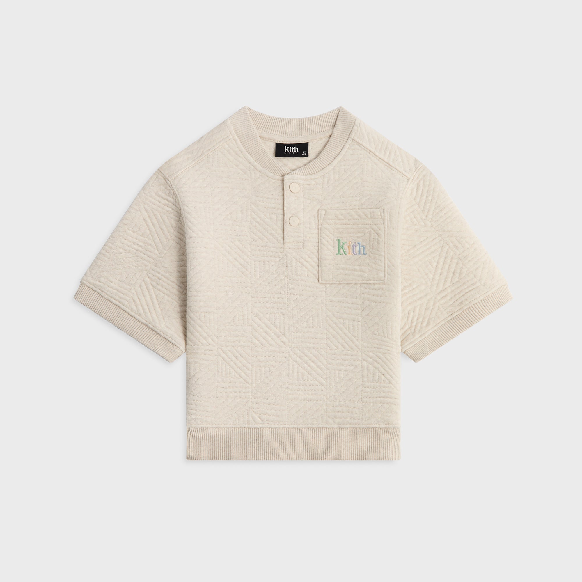 Kith Kids Quilted Nelson Henley - Sandy Heather – Kith UK