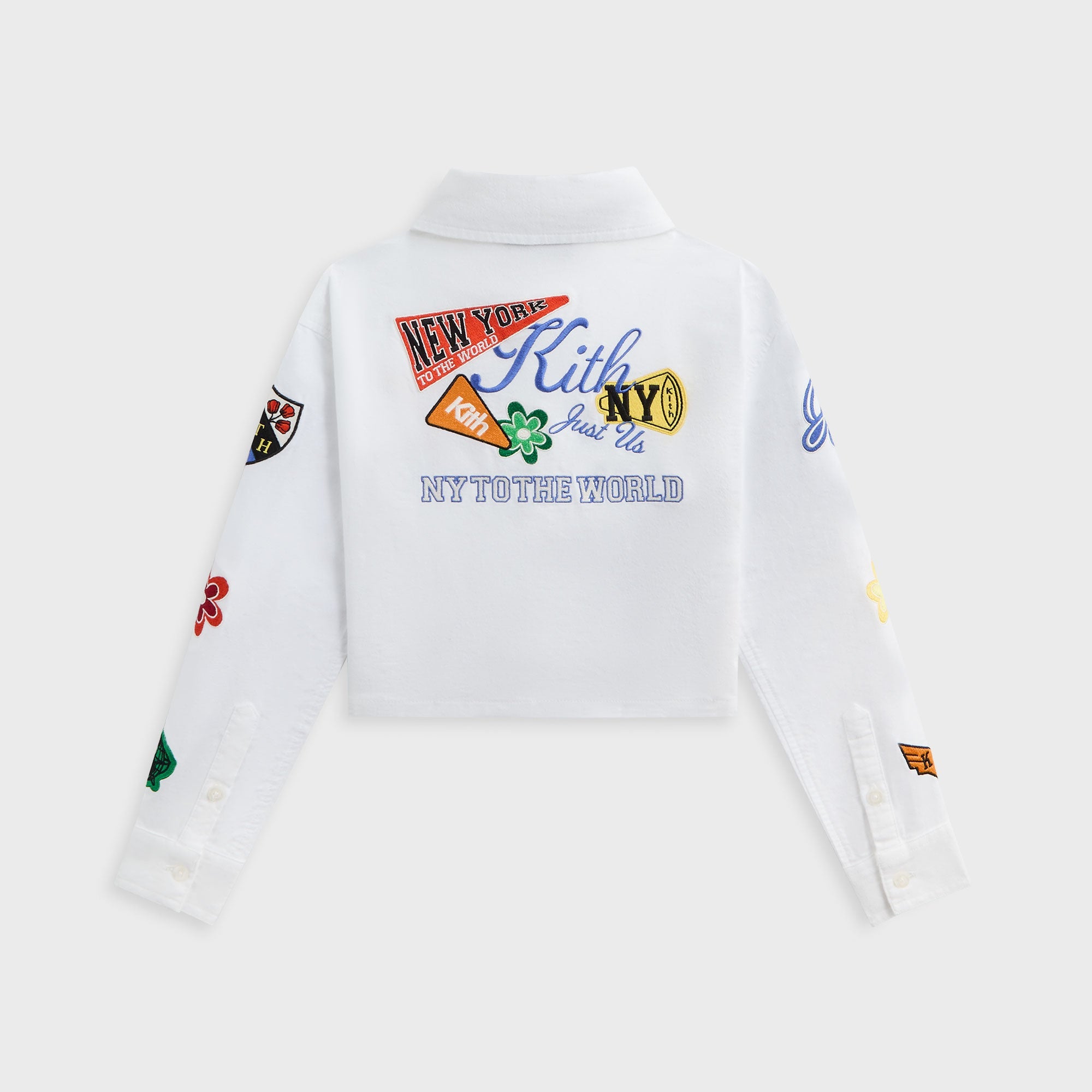 Kith Kids NY to the World Cropped Apollo Shirt - Silk – Kith UK