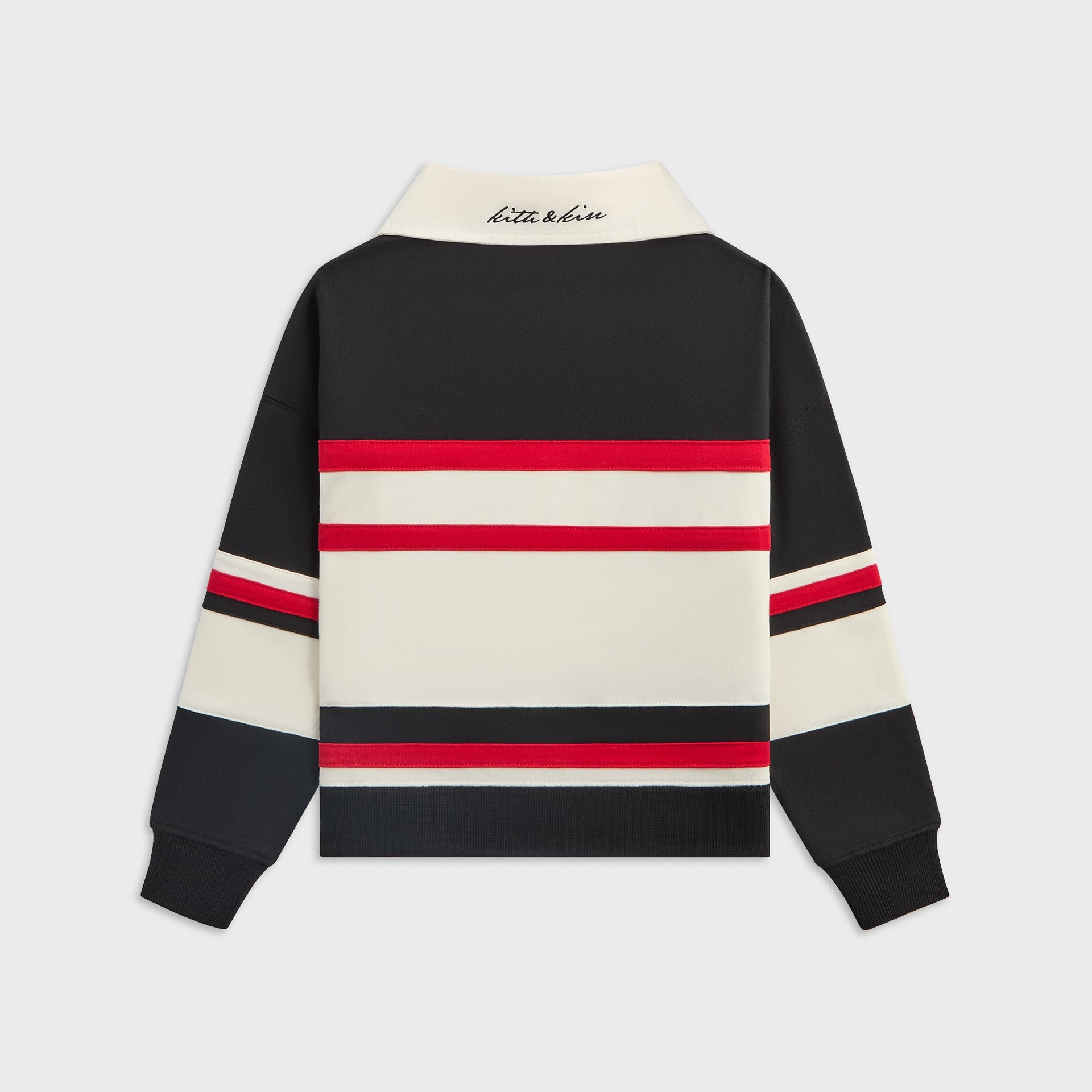 Kith Kids Color-Blocked Collared Nelson Rugby - Black