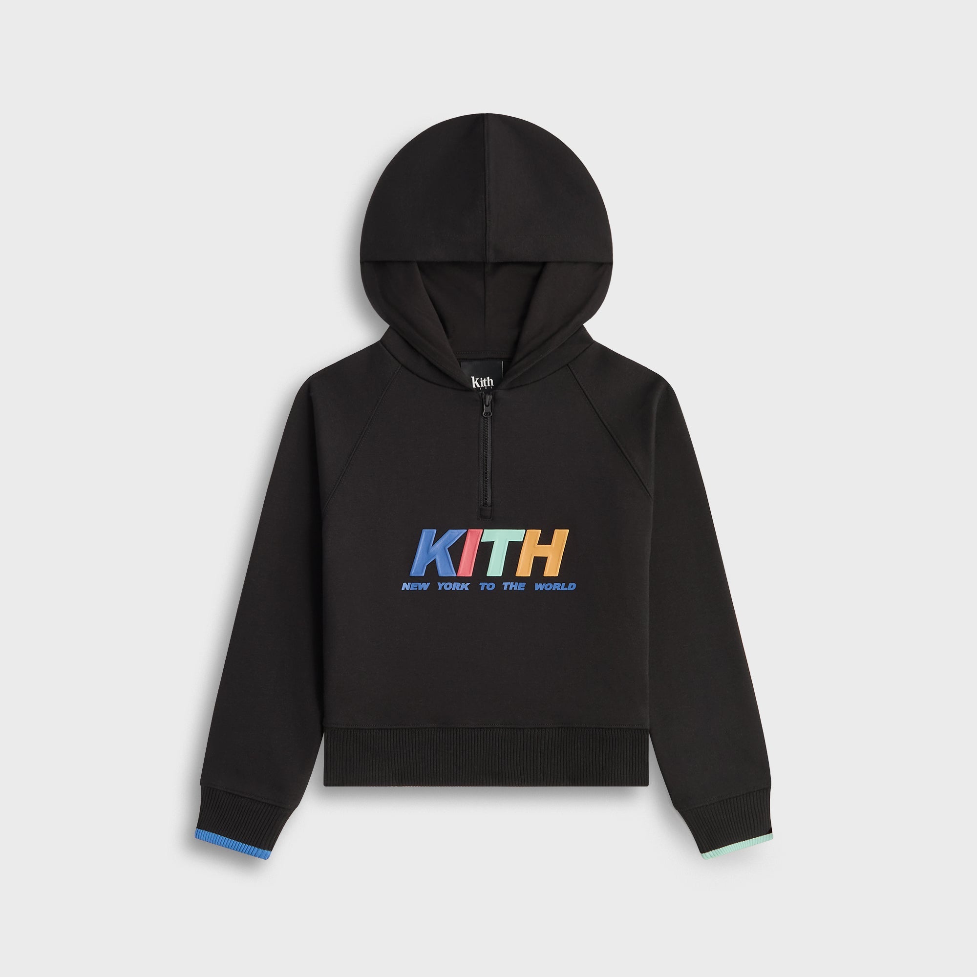 Kith Kids NY Quarter Zip Hoodie - Black – Kith UK
