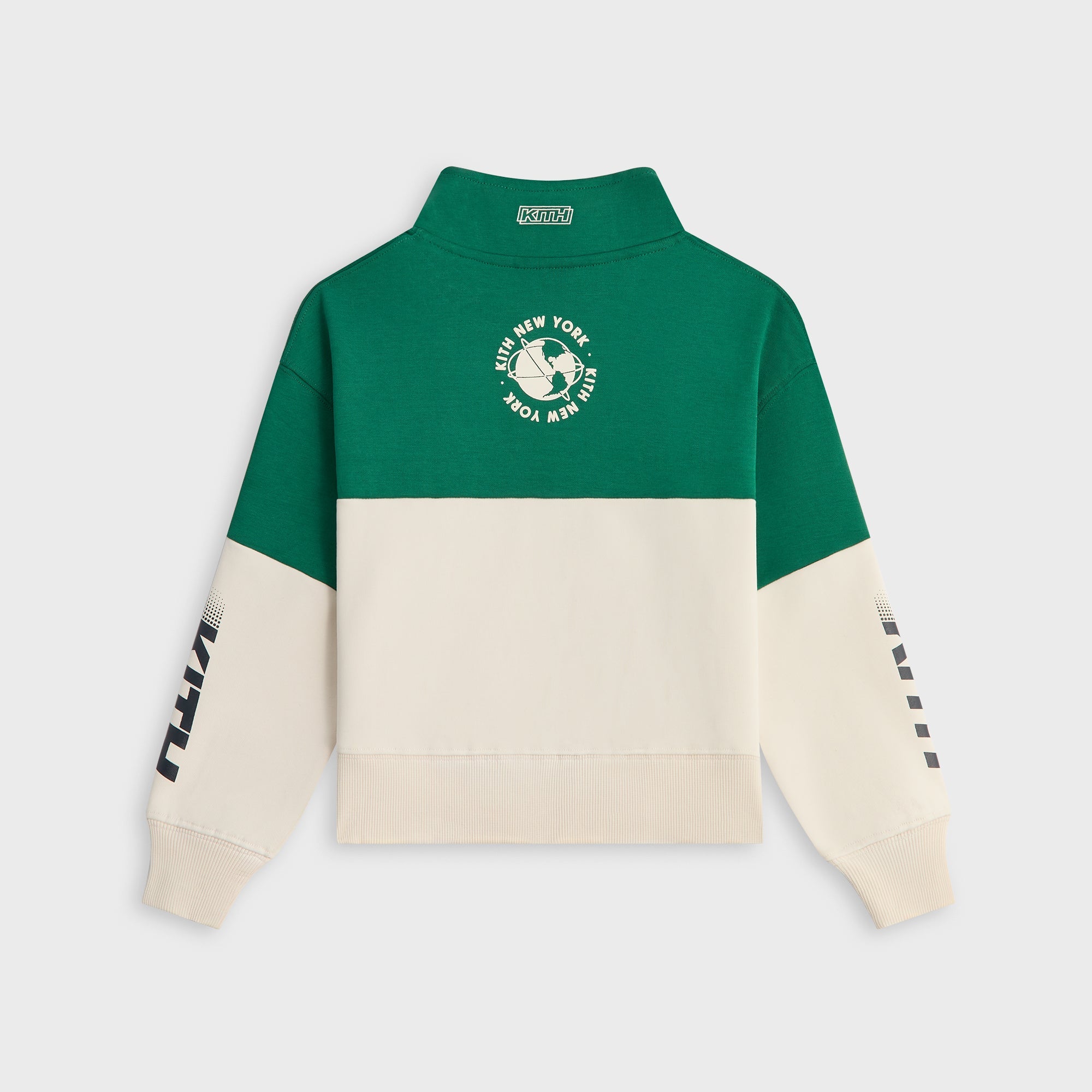 Kith Kids Logo Blocked Hunter Quarter Zip - Newt – Kith UK