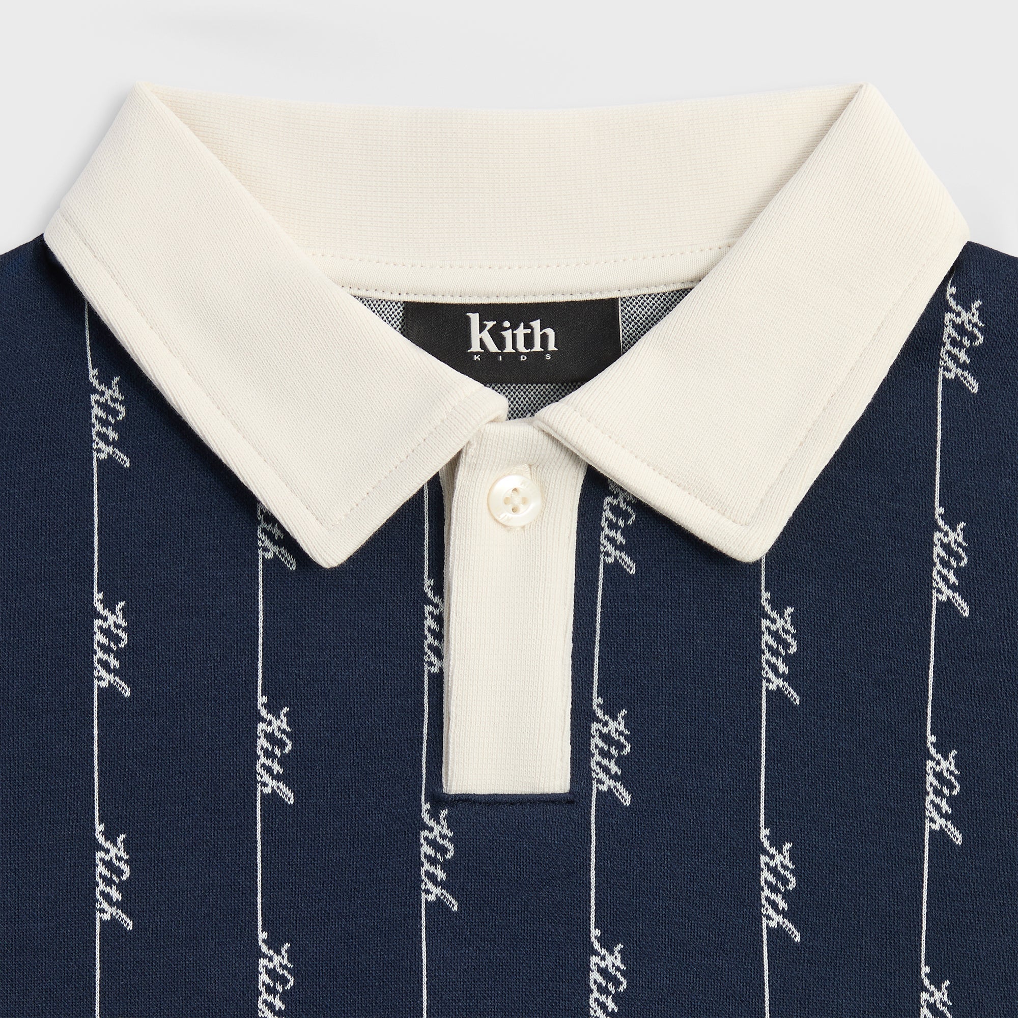 Kith Kids Script Knit Tilden Polo - Nocturnal – Kith UK