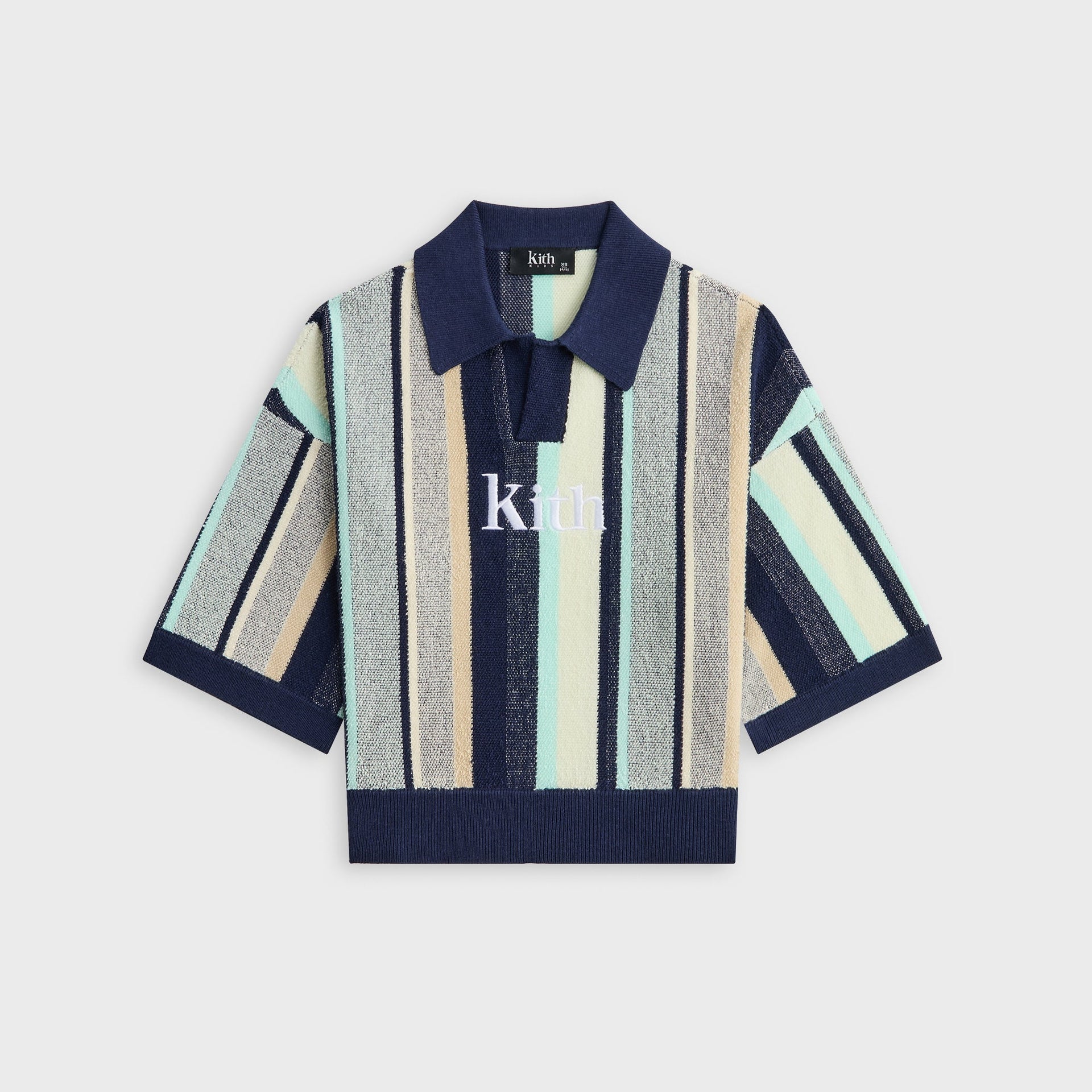 Kith Kids Striped Nelson Short Sleeve - Mykonos