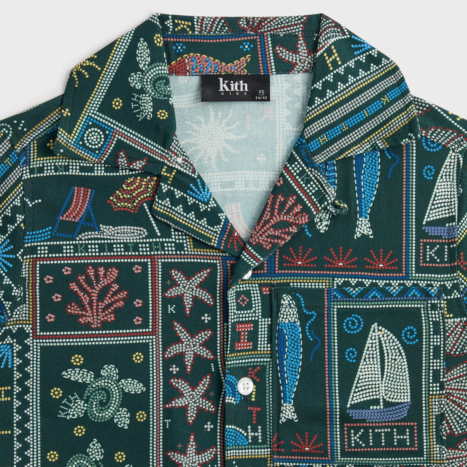 Kith Kids Beach Tile Thompson Camp Shirt - Stadium - PH