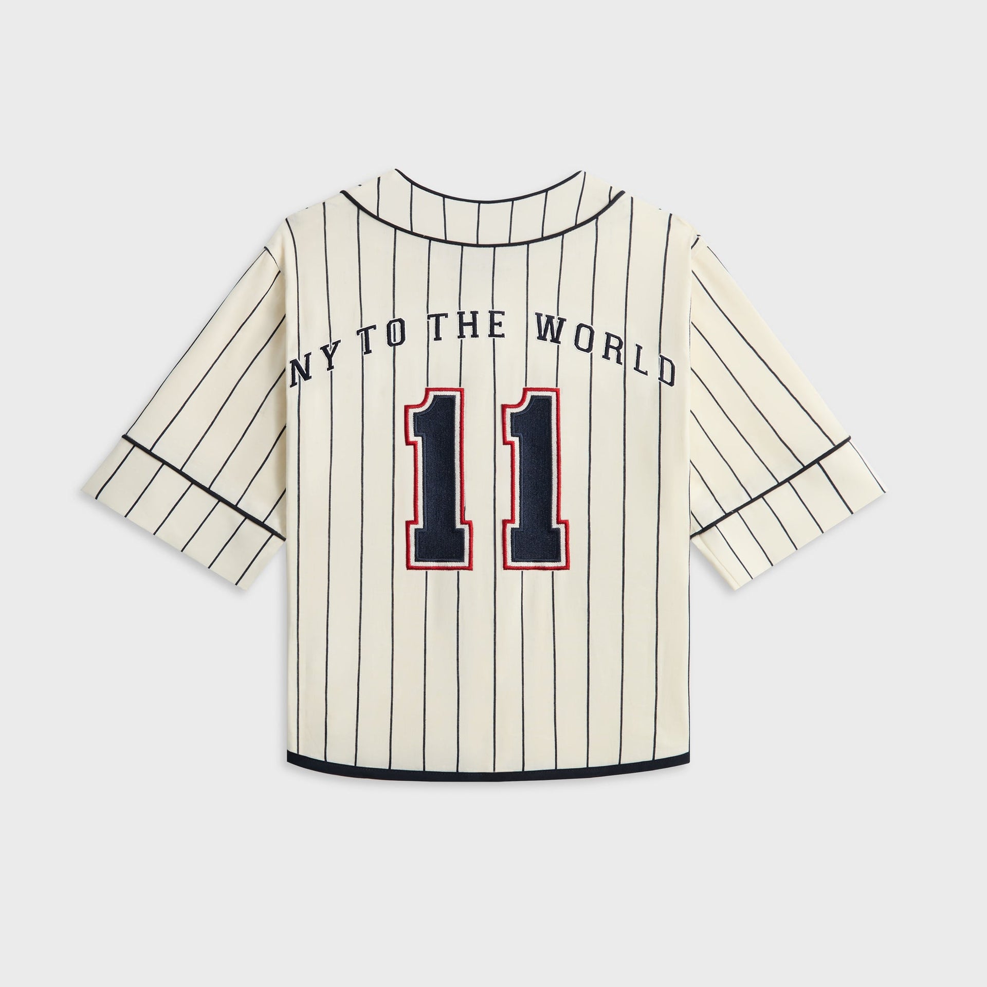Kith Kids Pinstripe Baseball Shirt - Silk