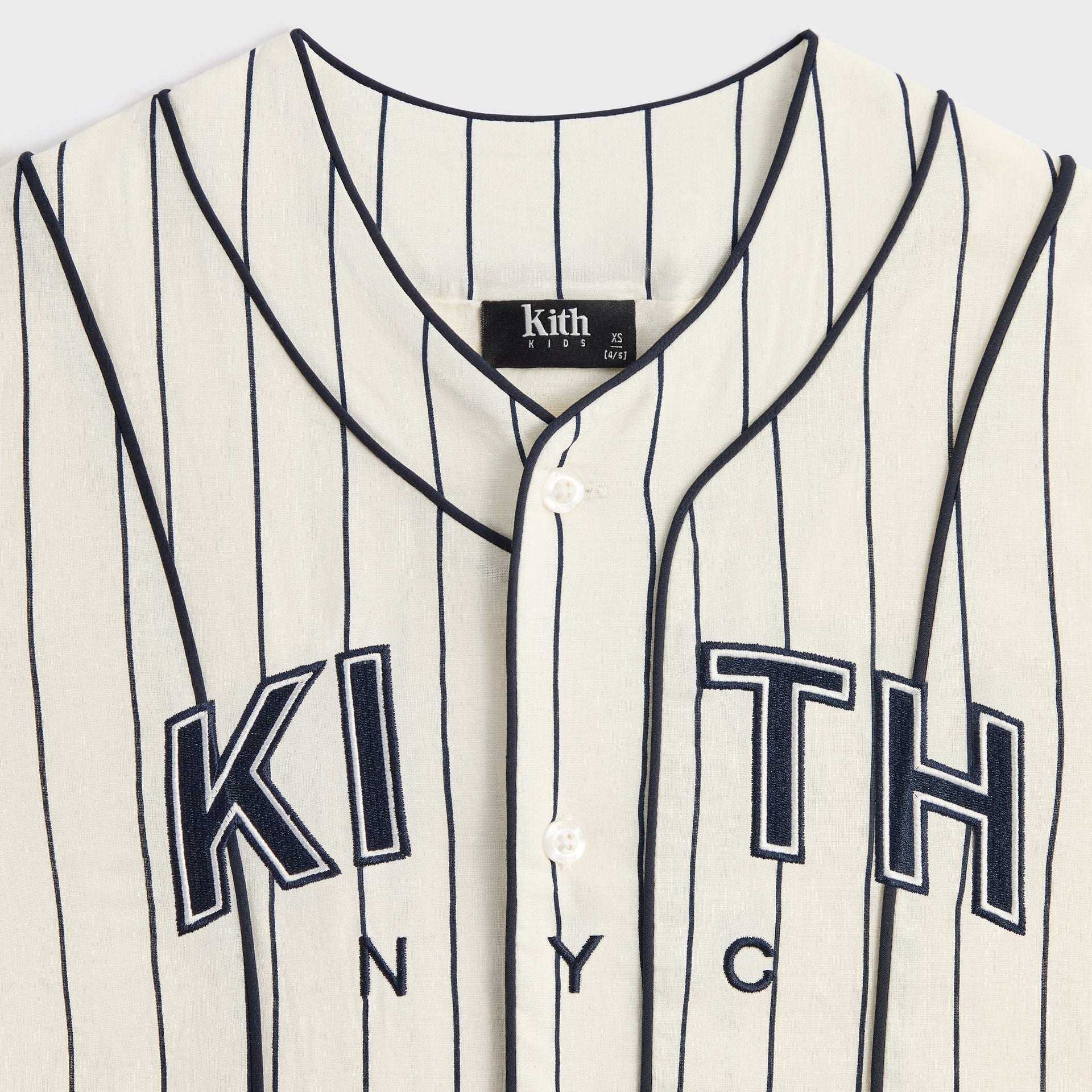 Kith Kids Pinstripe Baseball Shirt - Silk - PH