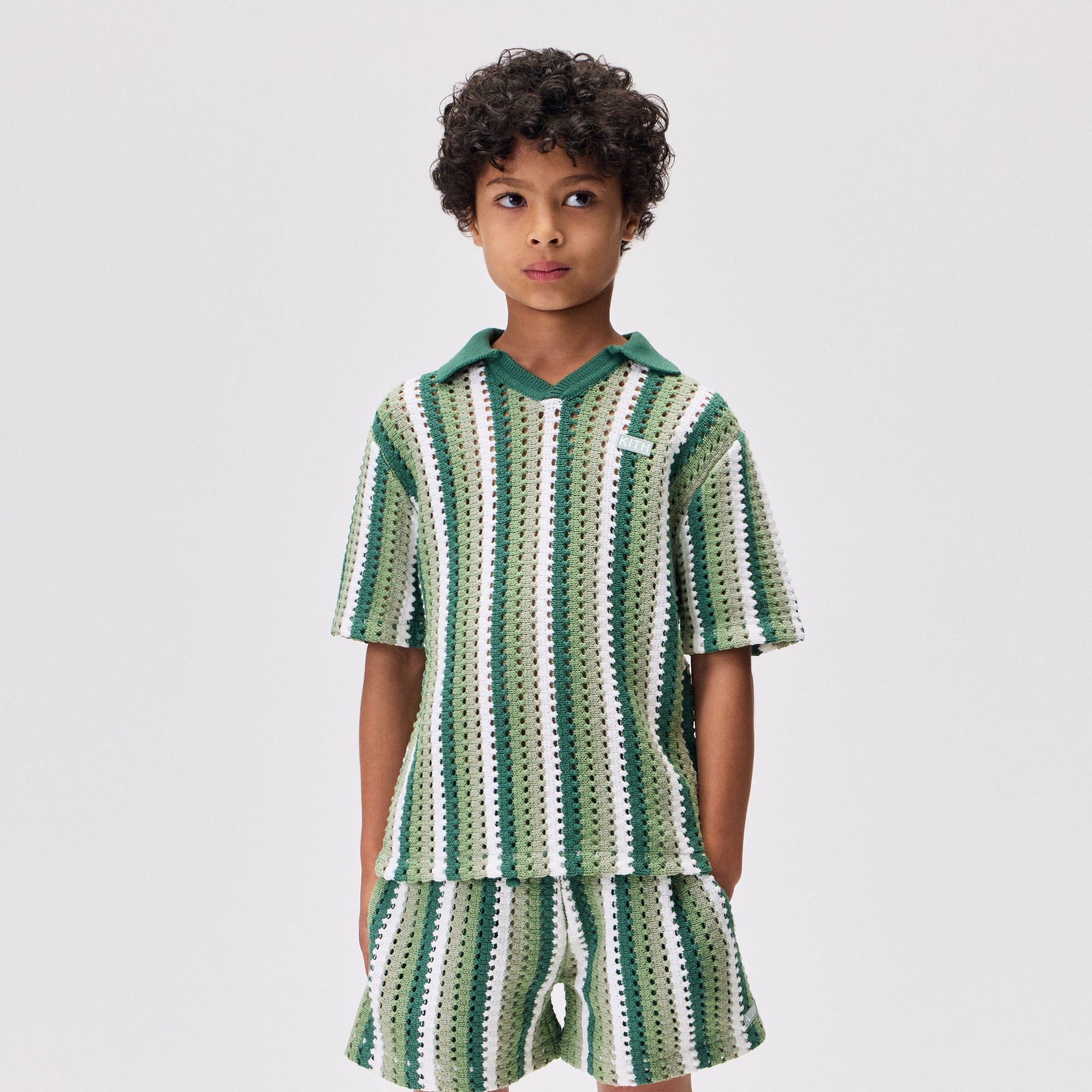 Kith ニットポロ Kith Kids Open Knit Pullover Polo - Sage – Kith UK
