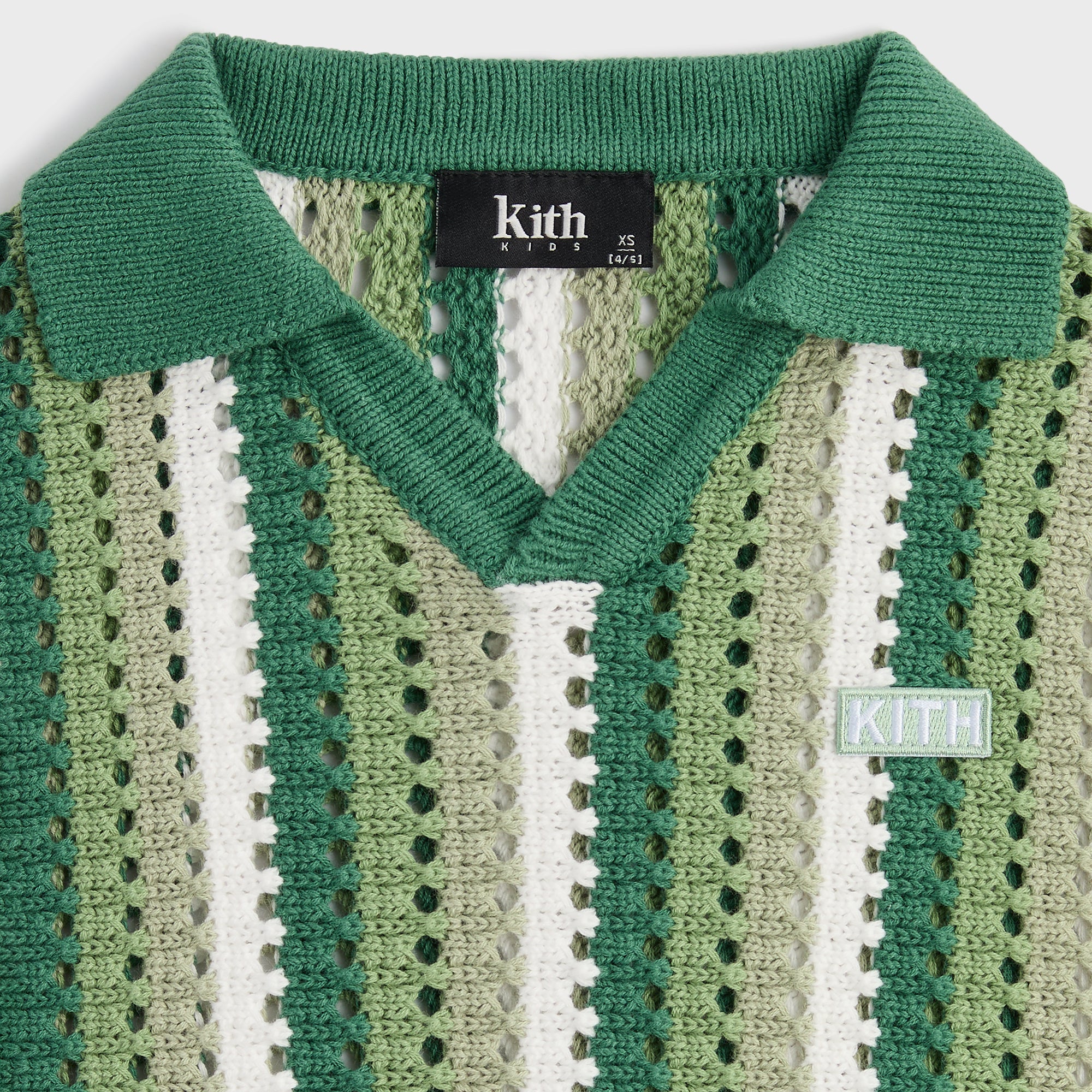 Kith Kids Open Knit Pullover Polo - Sage – Kith UK