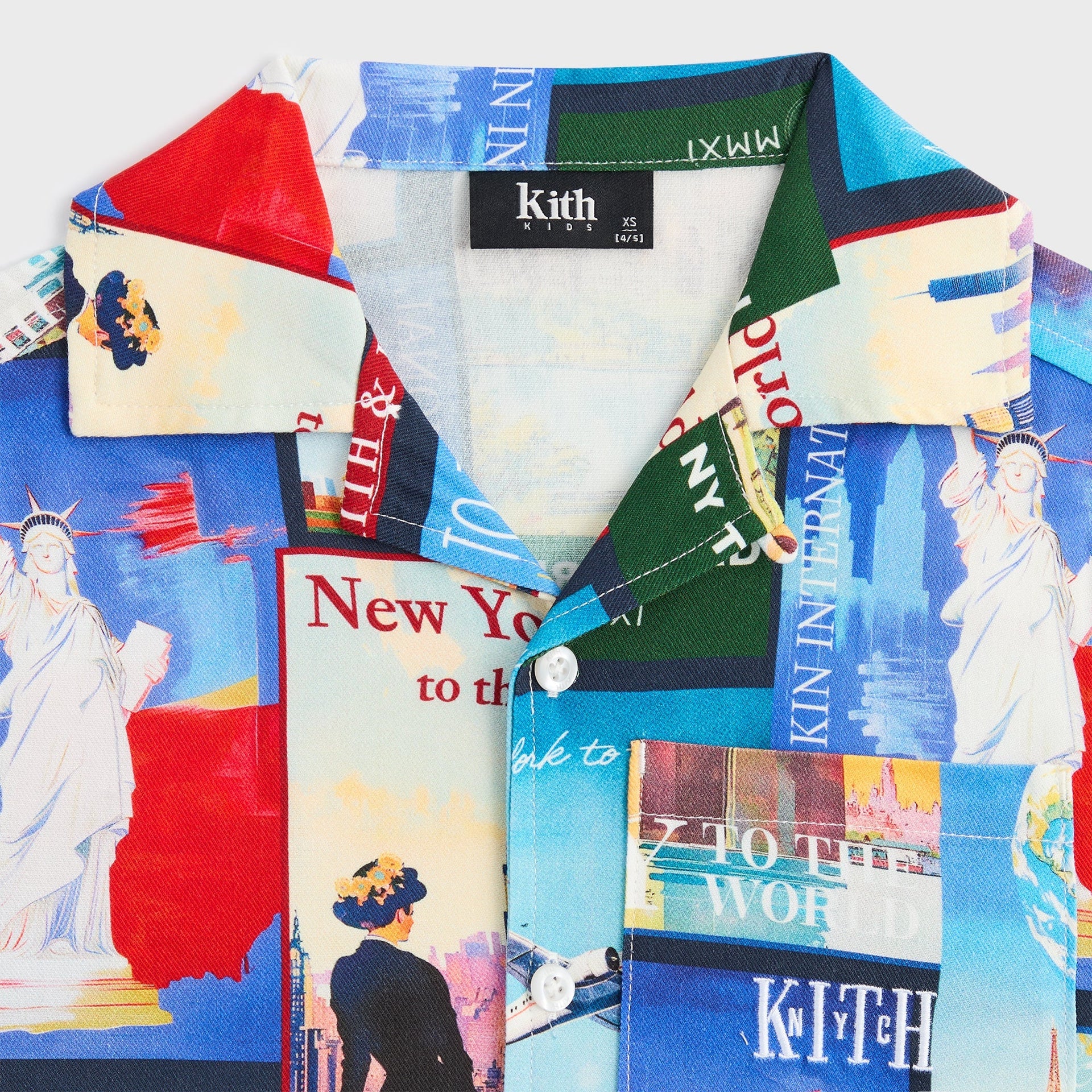 Kith Kids World Travel Printed Thompson Camp Shirt - Nocturnal - PH