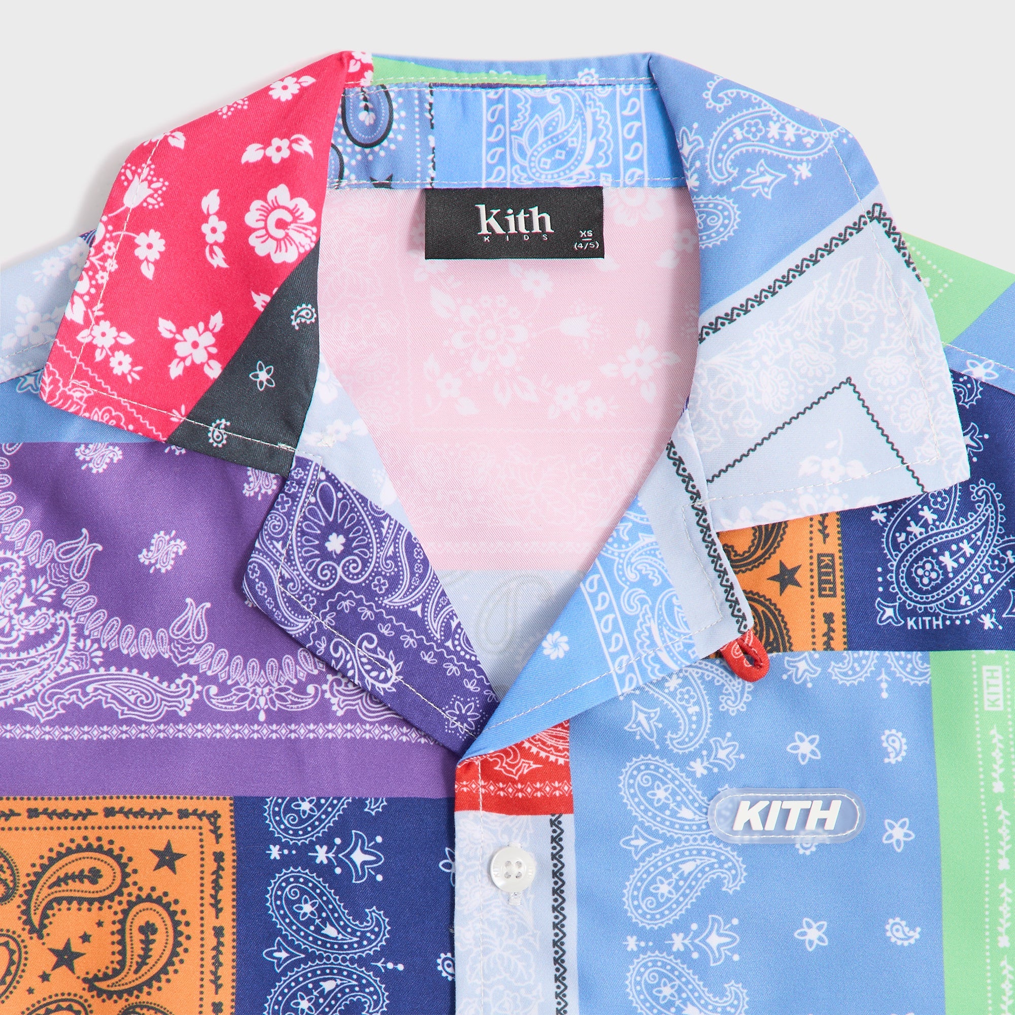 Kith Kids Bandana Splice Thompson Camp Swim Shirt - Lucky – Kith UK