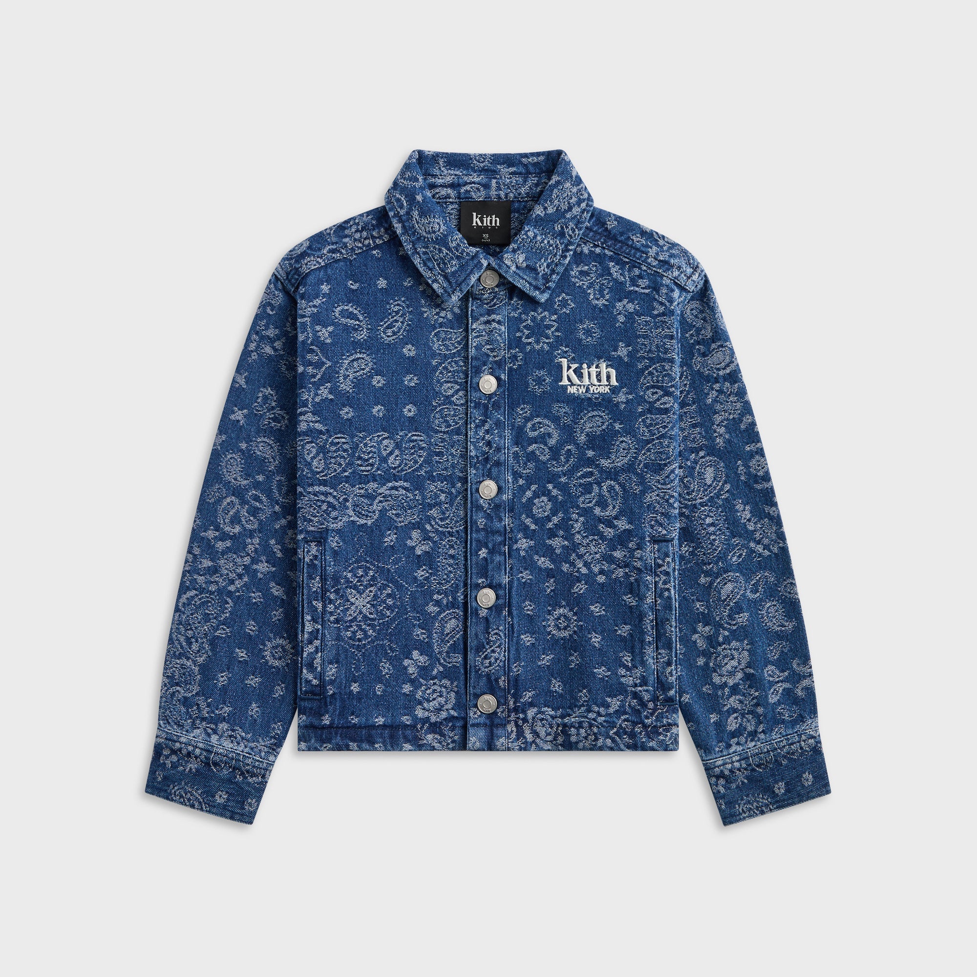 Kith Kids Paisley Ginza Shirt - Medium Indigo – Kith UK